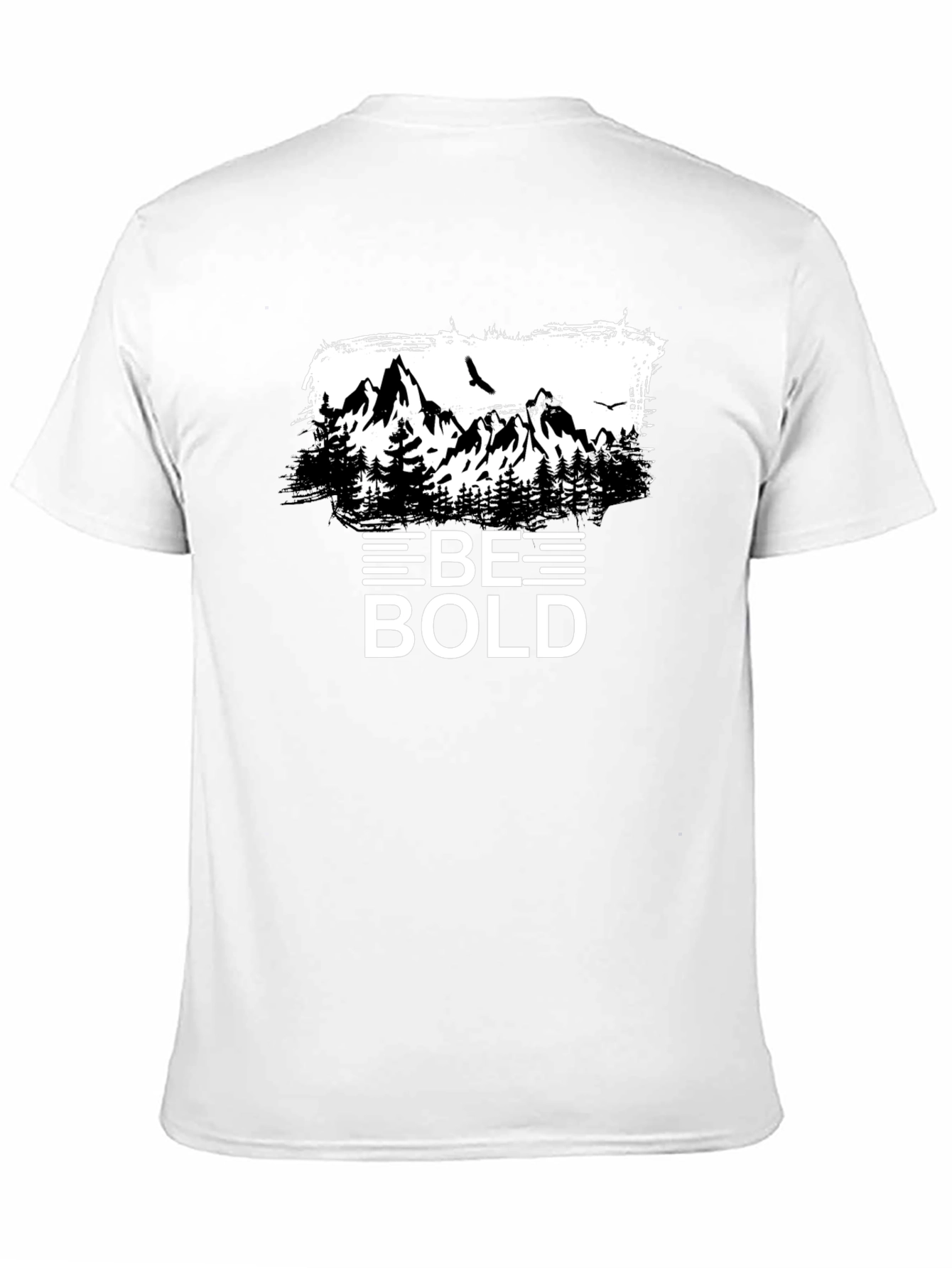 Be Bold Mountain Graphic Tee - Black Cotton