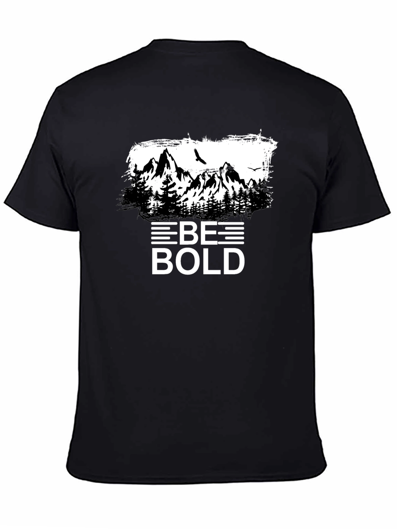 Be Bold Mountain Graphic Tee - Black Cotton