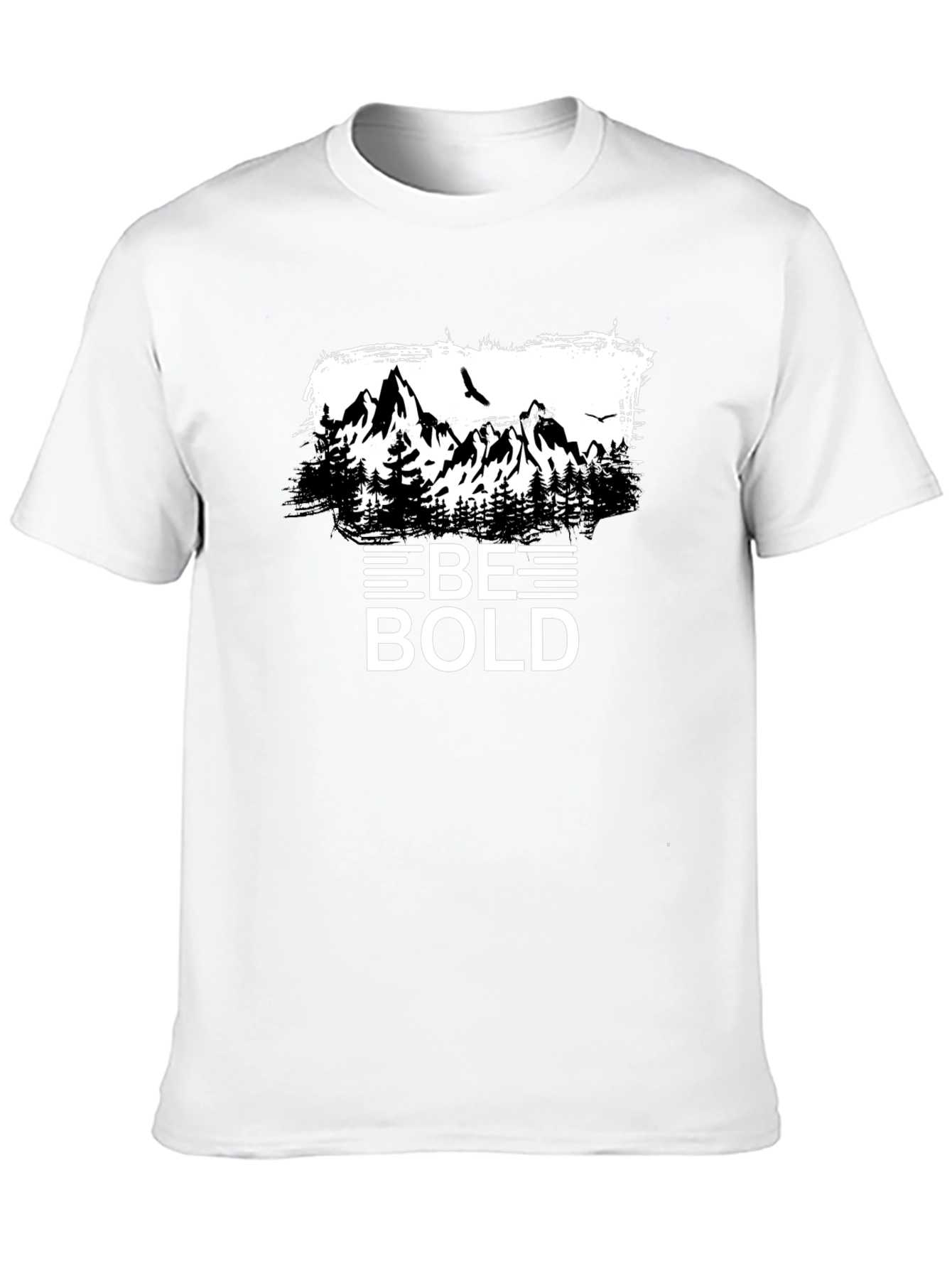 Be Bold Mountain Graphic Tee - Black Cotton