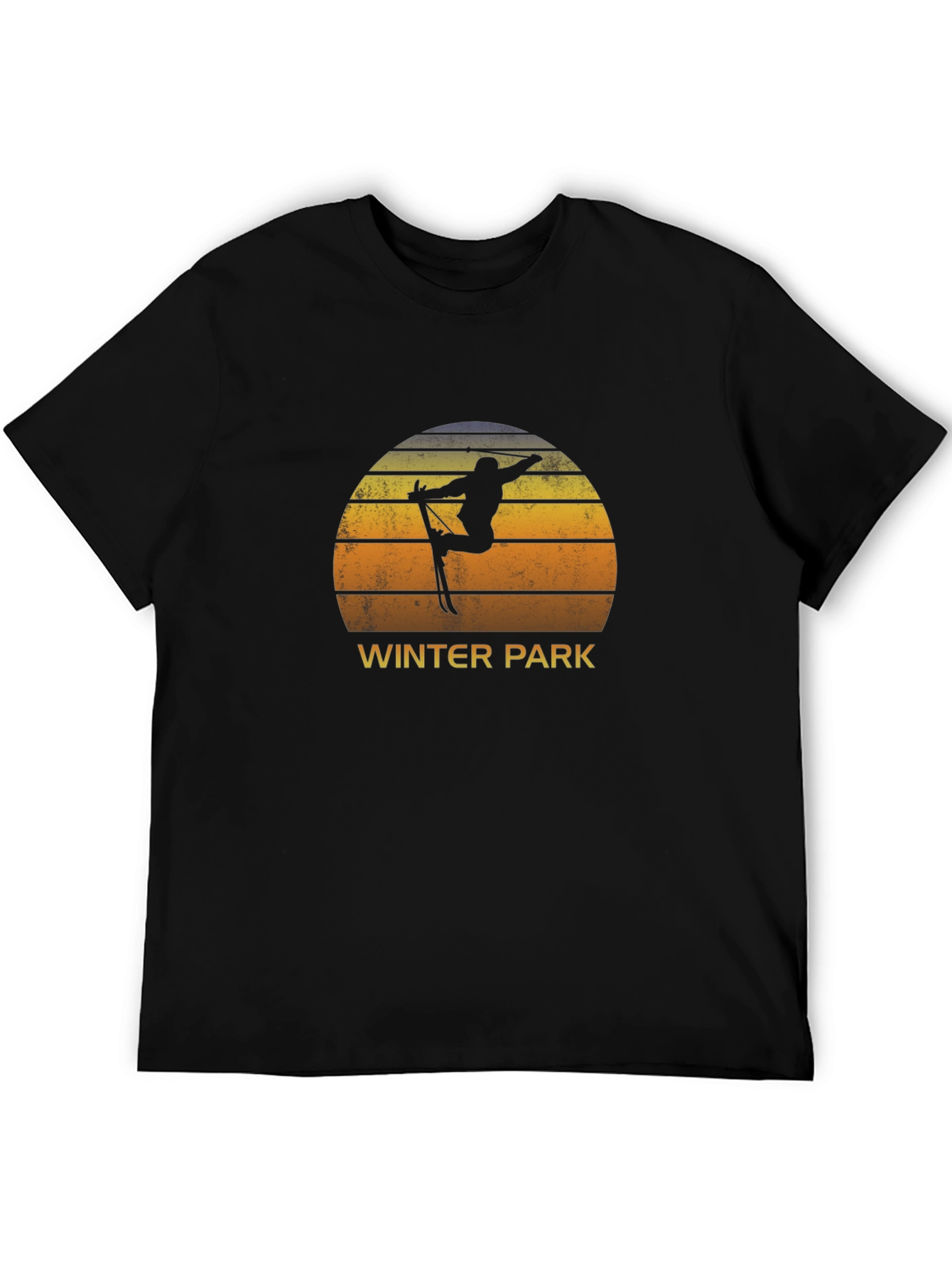 Winter Park Skier Sunset Tee