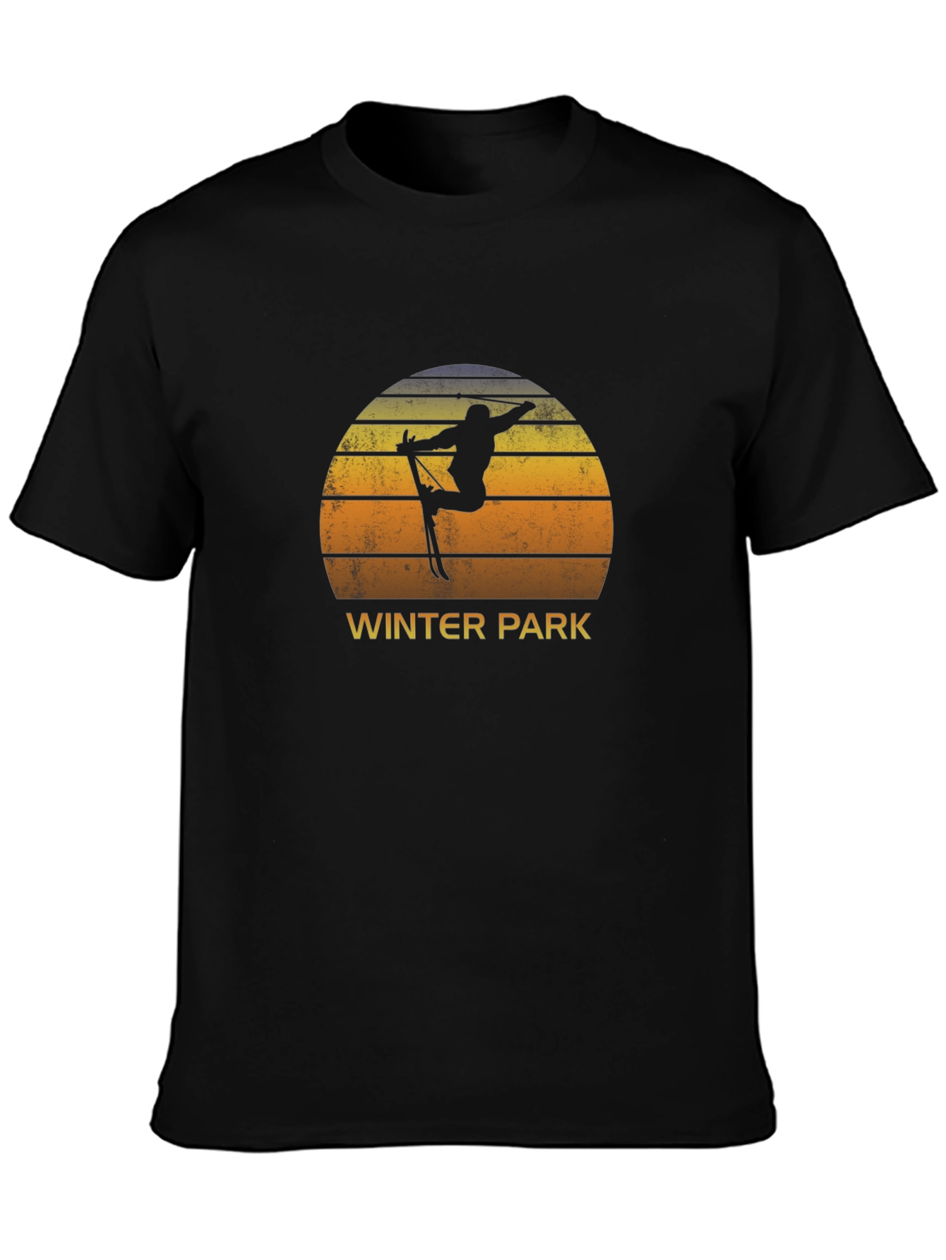 Winter Park Skier Sunset Tee