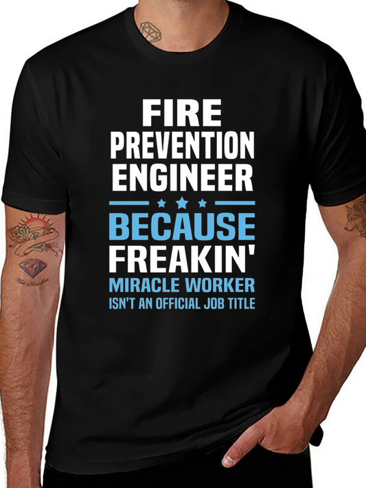 Fire Prevention Engineer Funny Job Title T-Shirt