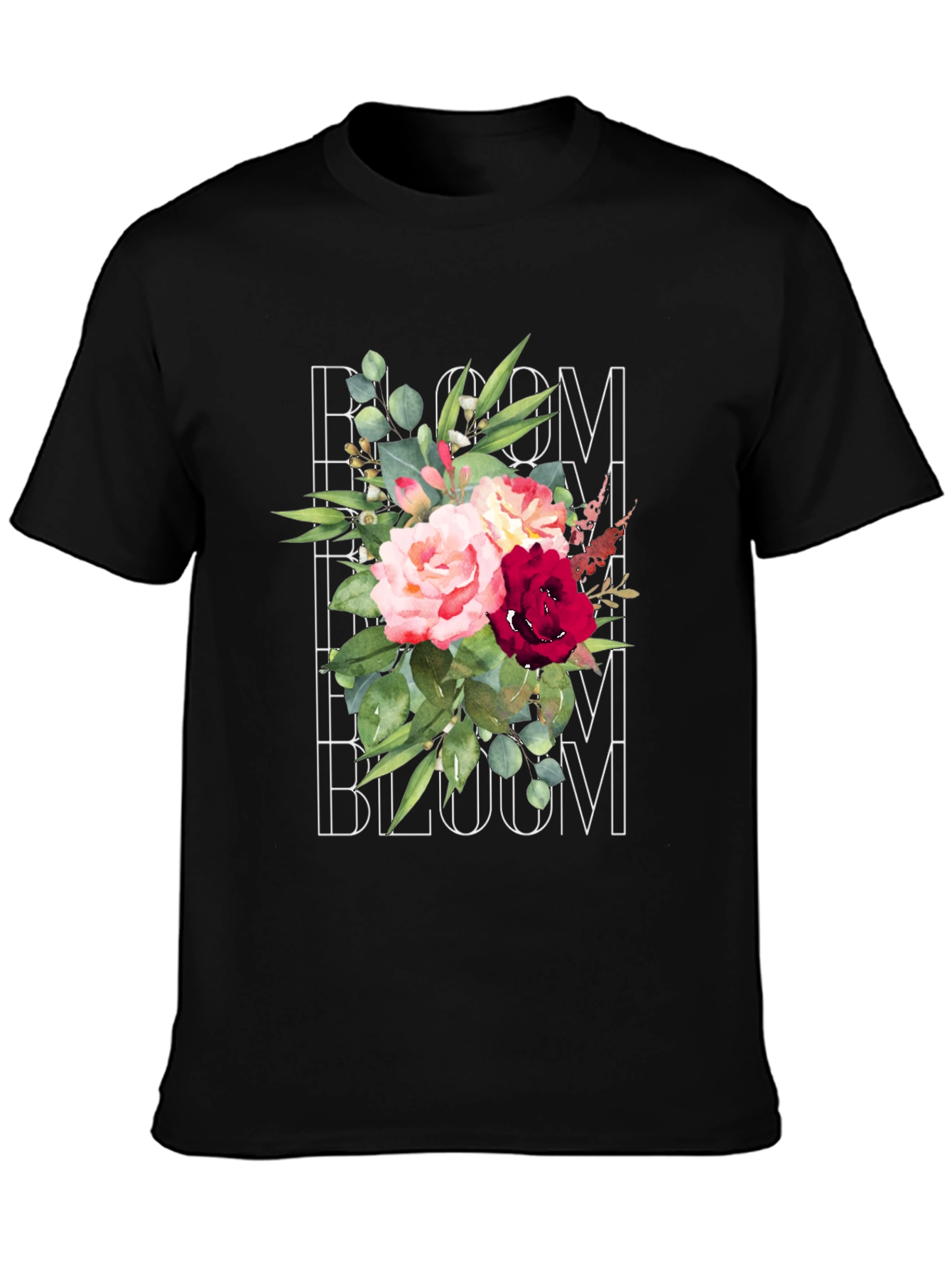 Bloom Floral Graphic T-Shirt - Mens Black Tee