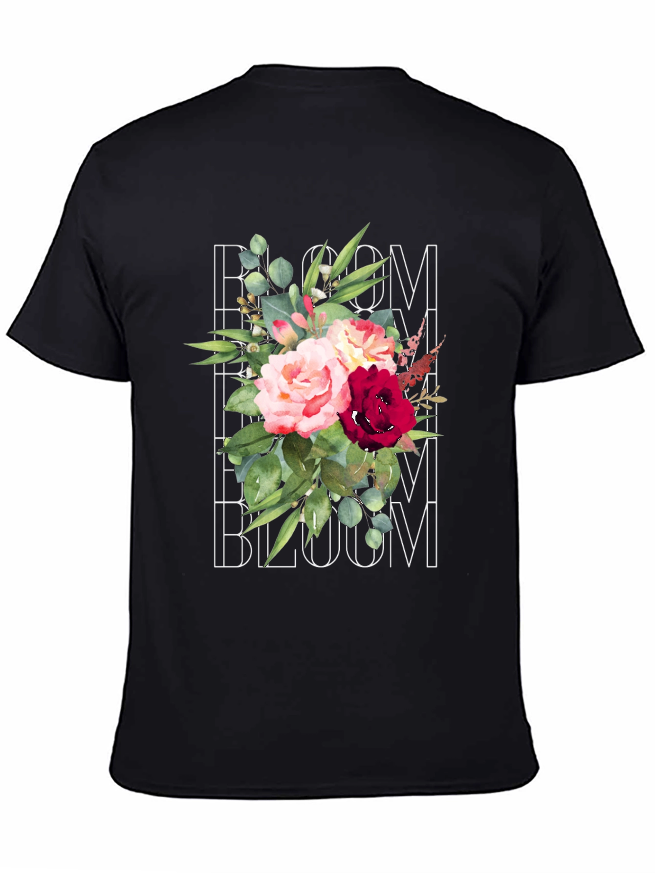 Bloom Floral Graphic T-Shirt - Mens Black Tee