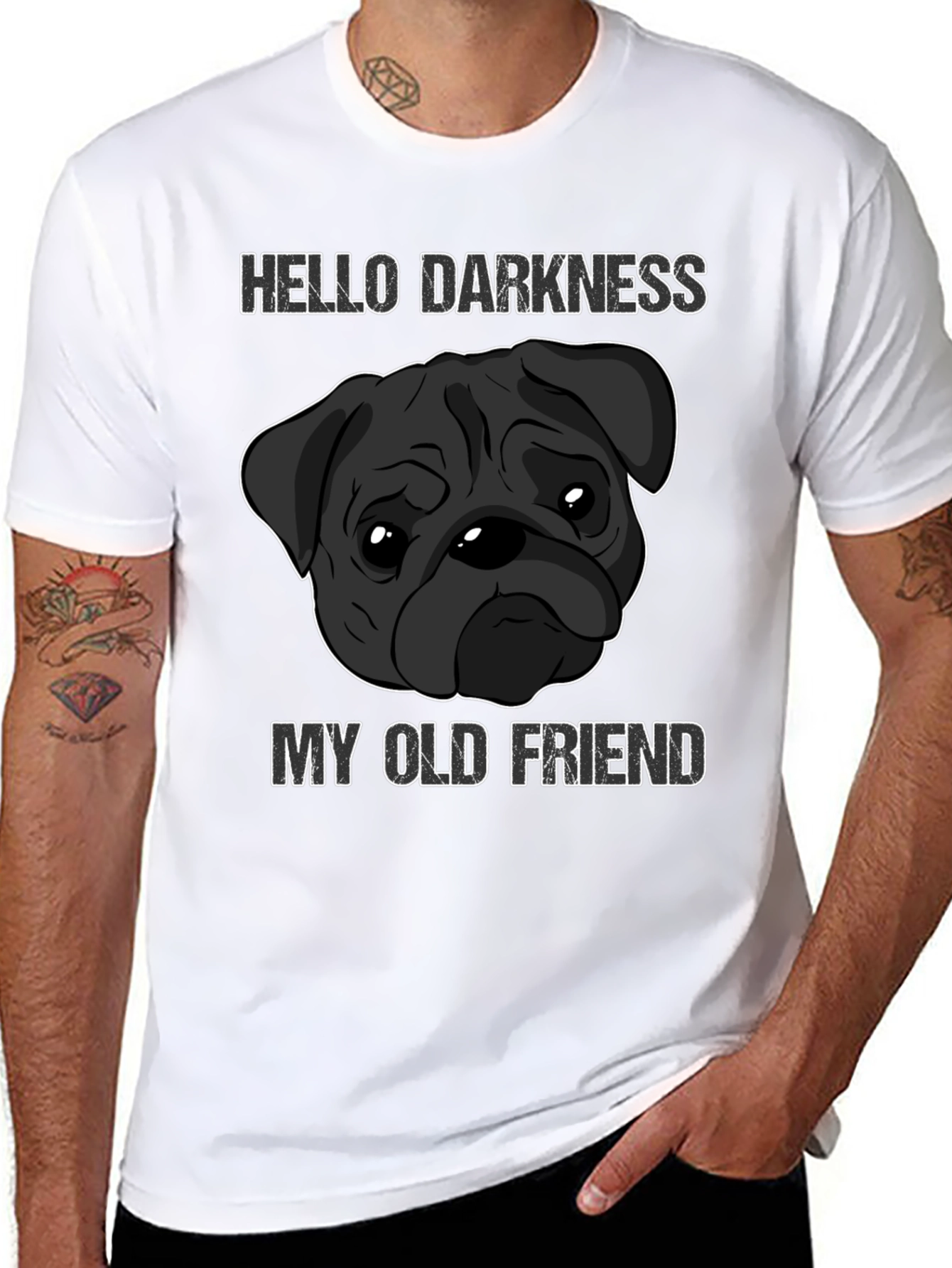 Hello Darkness Pug T-Shirt