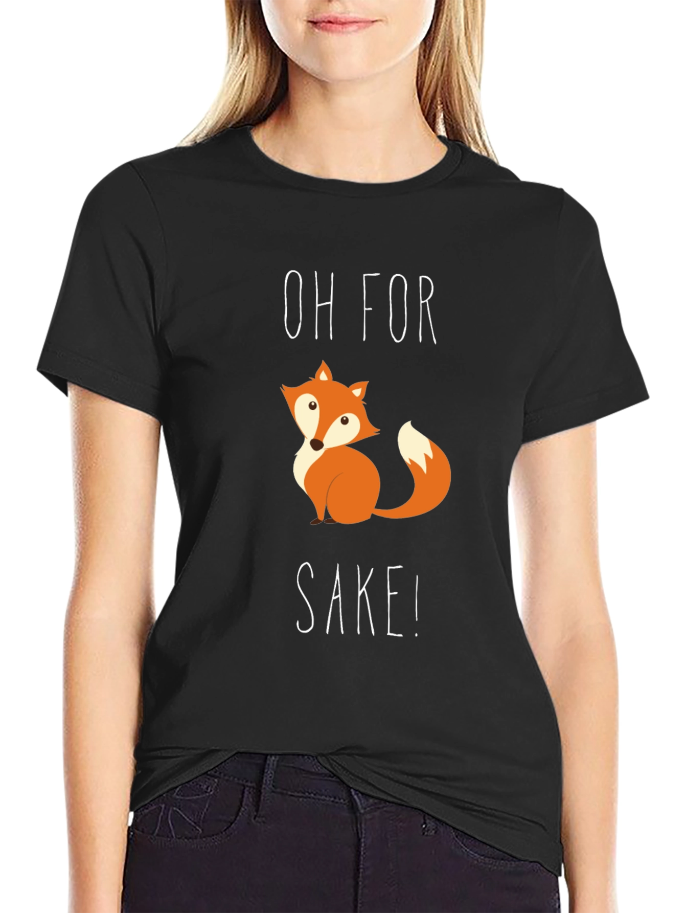 Funny Fox SAKE! T-Shirt - Cute Animal Graphic Tee