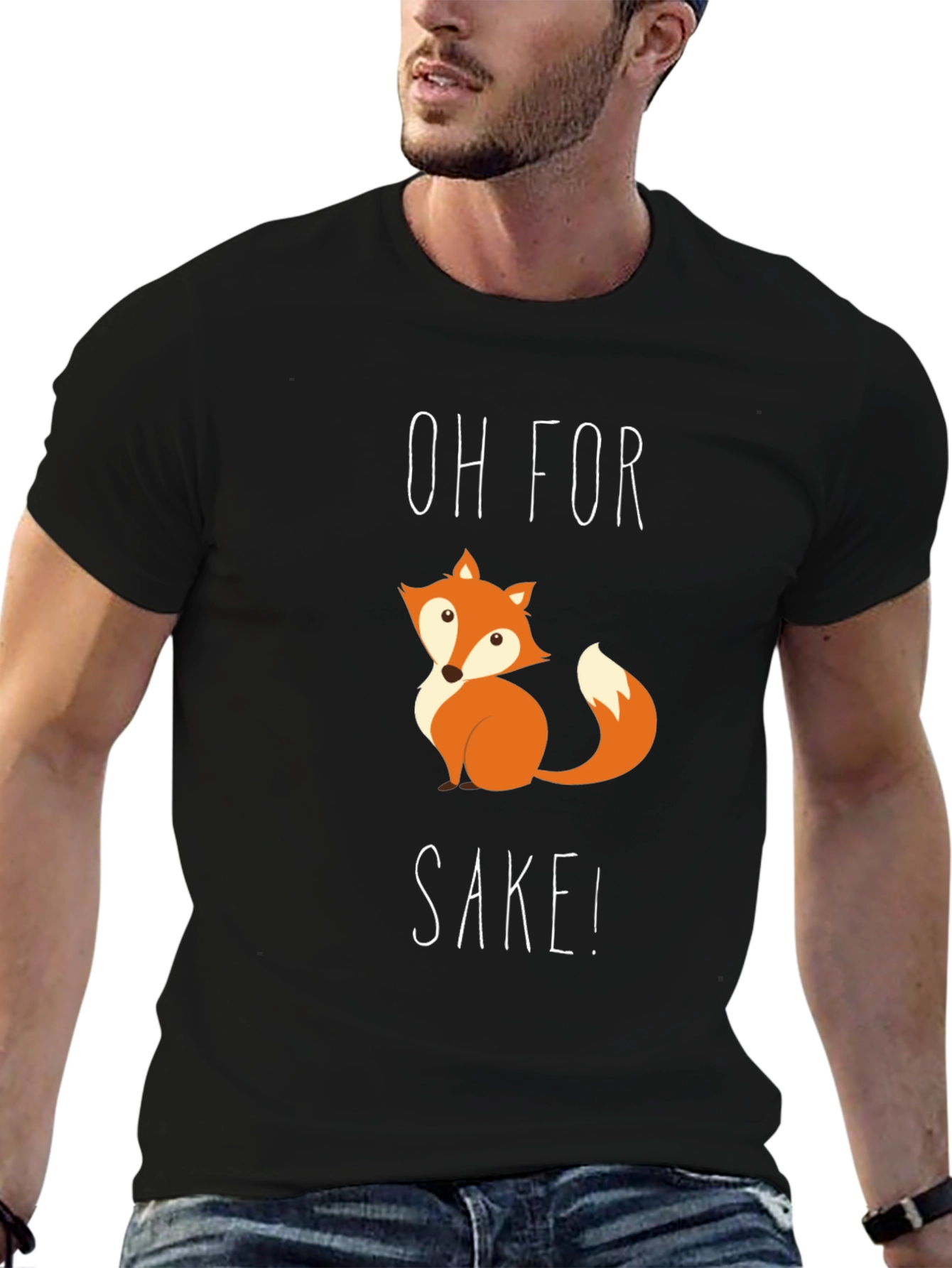 Funny Fox SAKE! T-Shirt - Cute Animal Graphic Tee