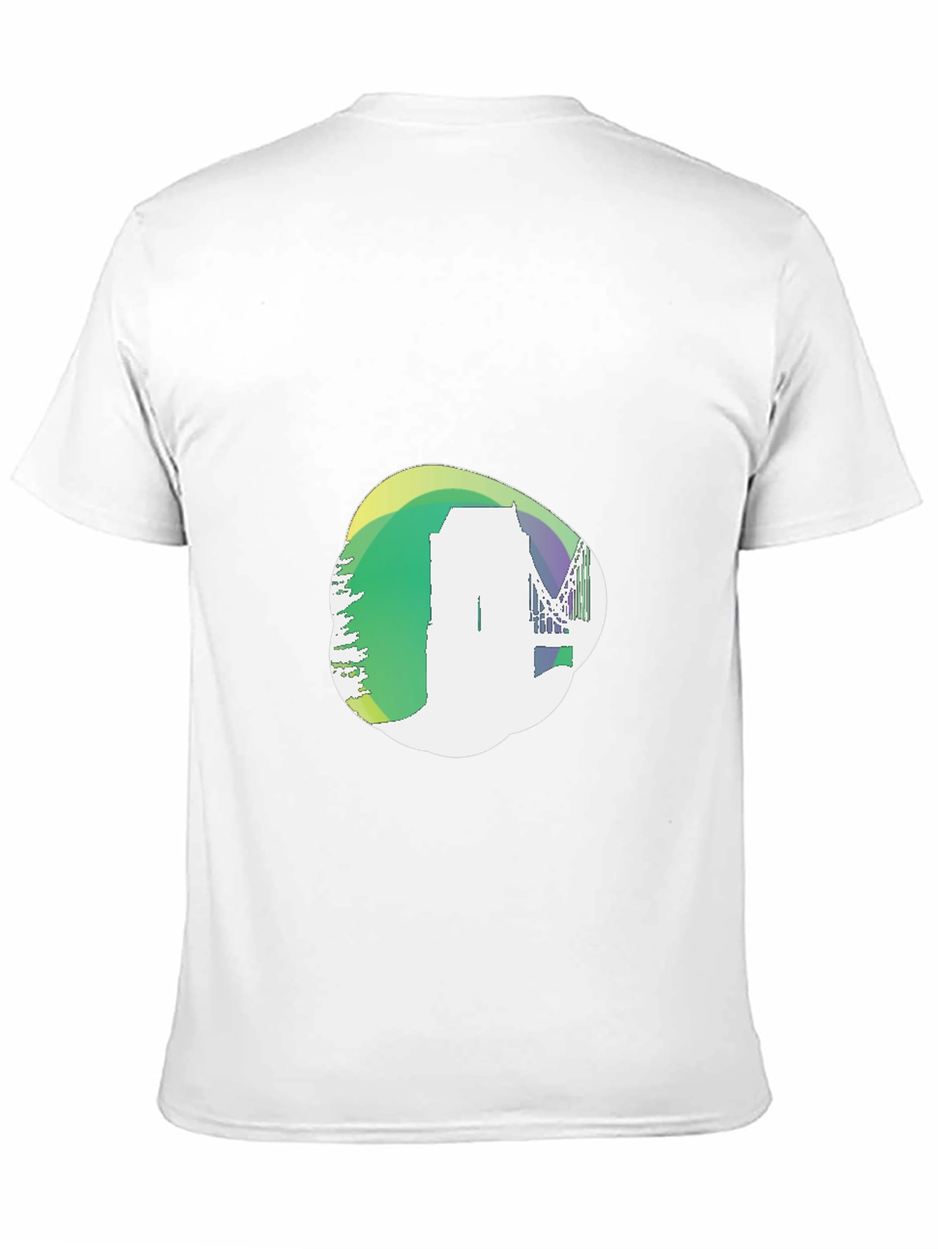 Abstract Cityscape Graphic Black T-Shirt