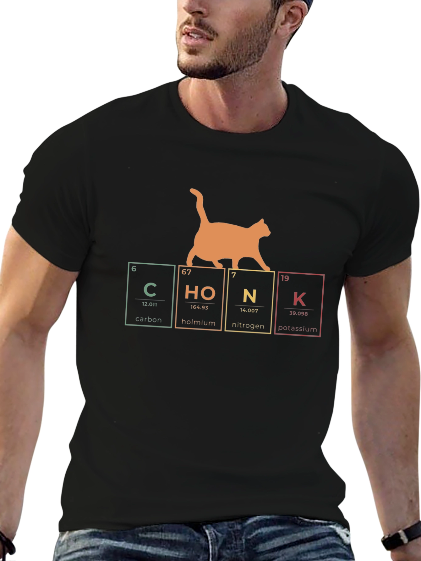 Chonk Periodic Table Cat T-Shirt Funny