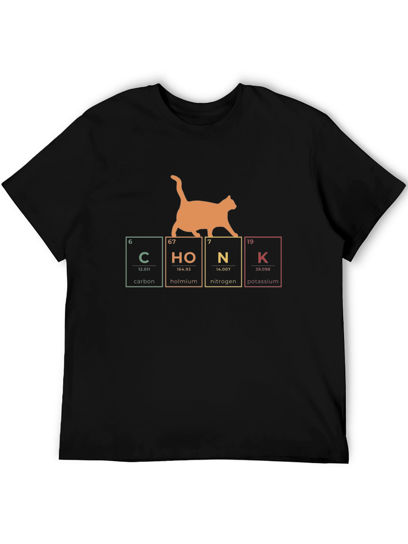 Chonk Periodic Table Cat T-Shirt Funny