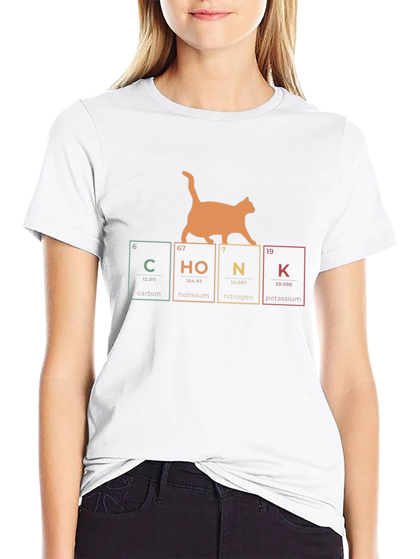 Chonk Periodic Table Cat T-Shirt Funny
