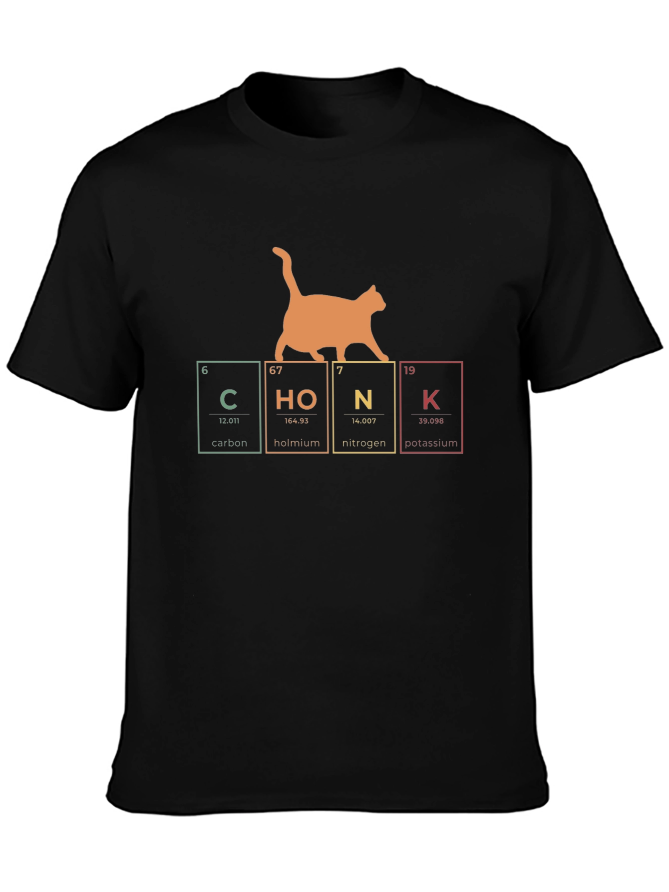 Chonk Periodic Table Cat T-Shirt Funny