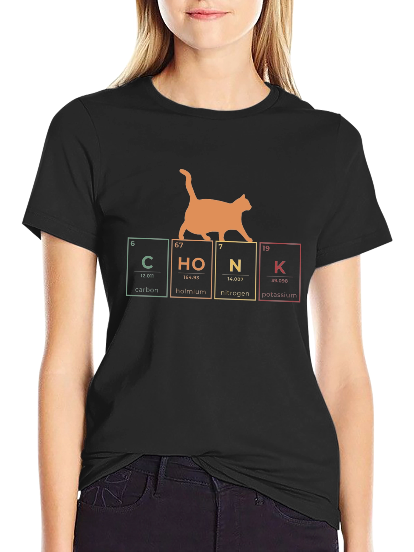 Chonk Periodic Table Cat T-Shirt Funny