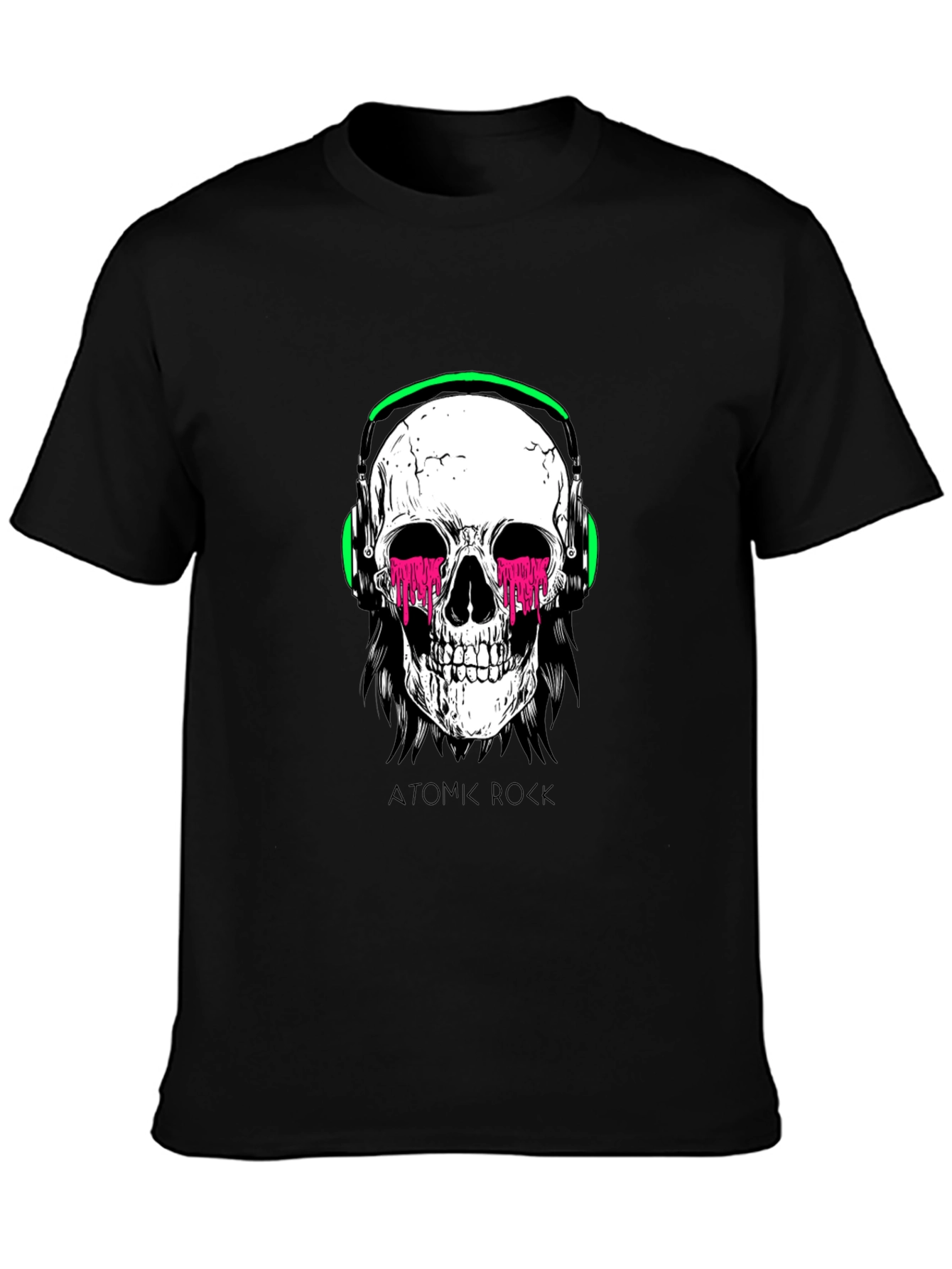 Skull Headphones Graphic Tee - Atomic Rock