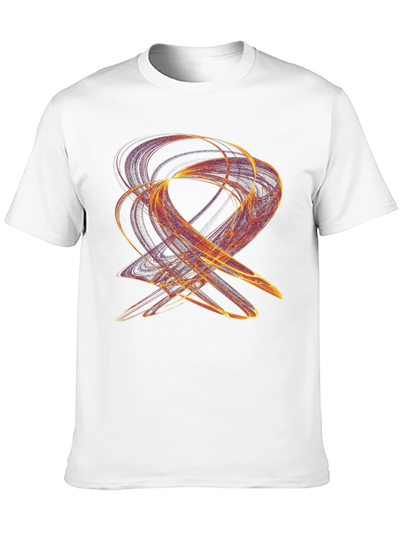 Abstract Swirl Graphic Black T-Shirt