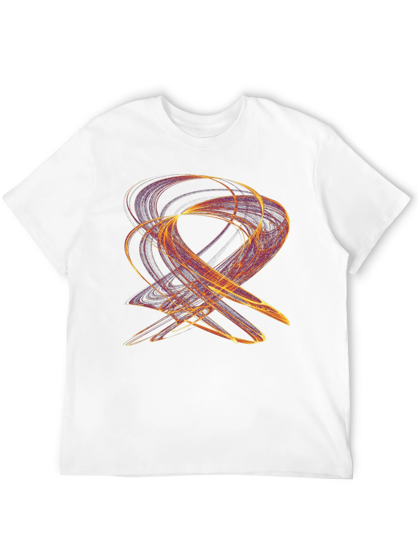 Abstract Swirl Graphic Black T-Shirt