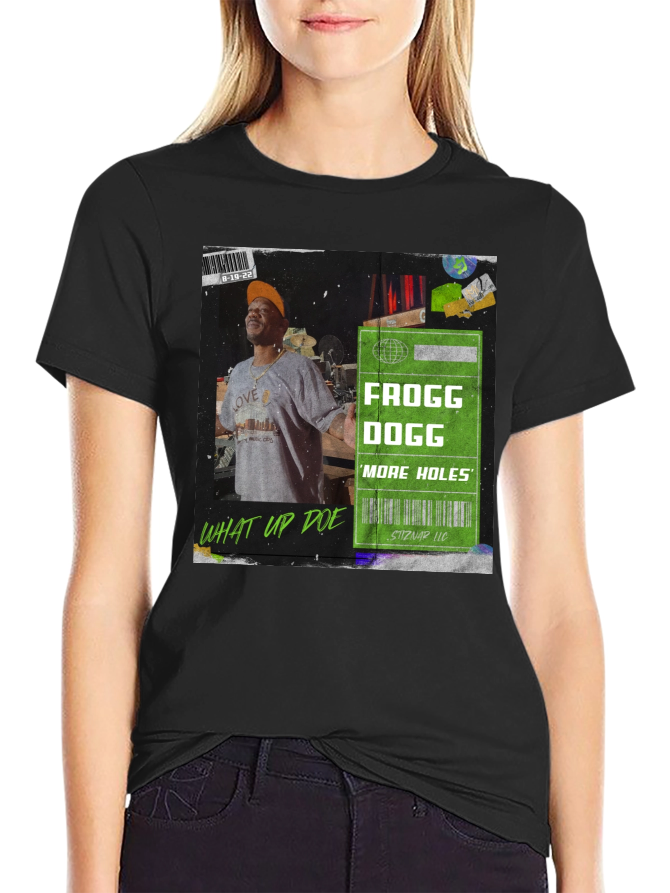 Frogg Dogg More Holes Black Graphic Tee