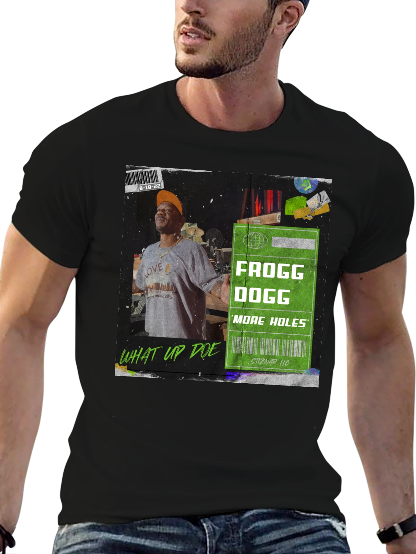Frogg Dogg More Holes Black Graphic Tee
