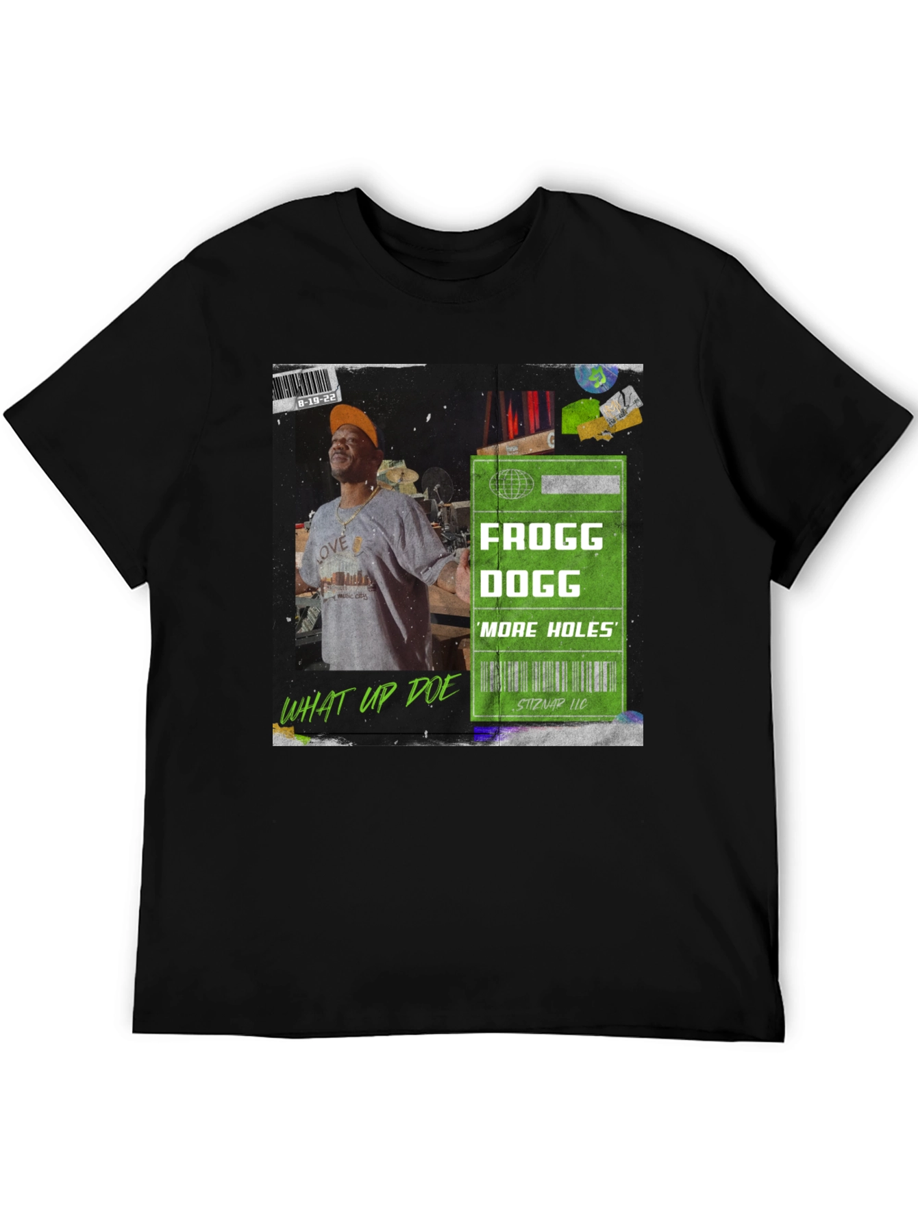 Frogg Dogg More Holes Black Graphic Tee