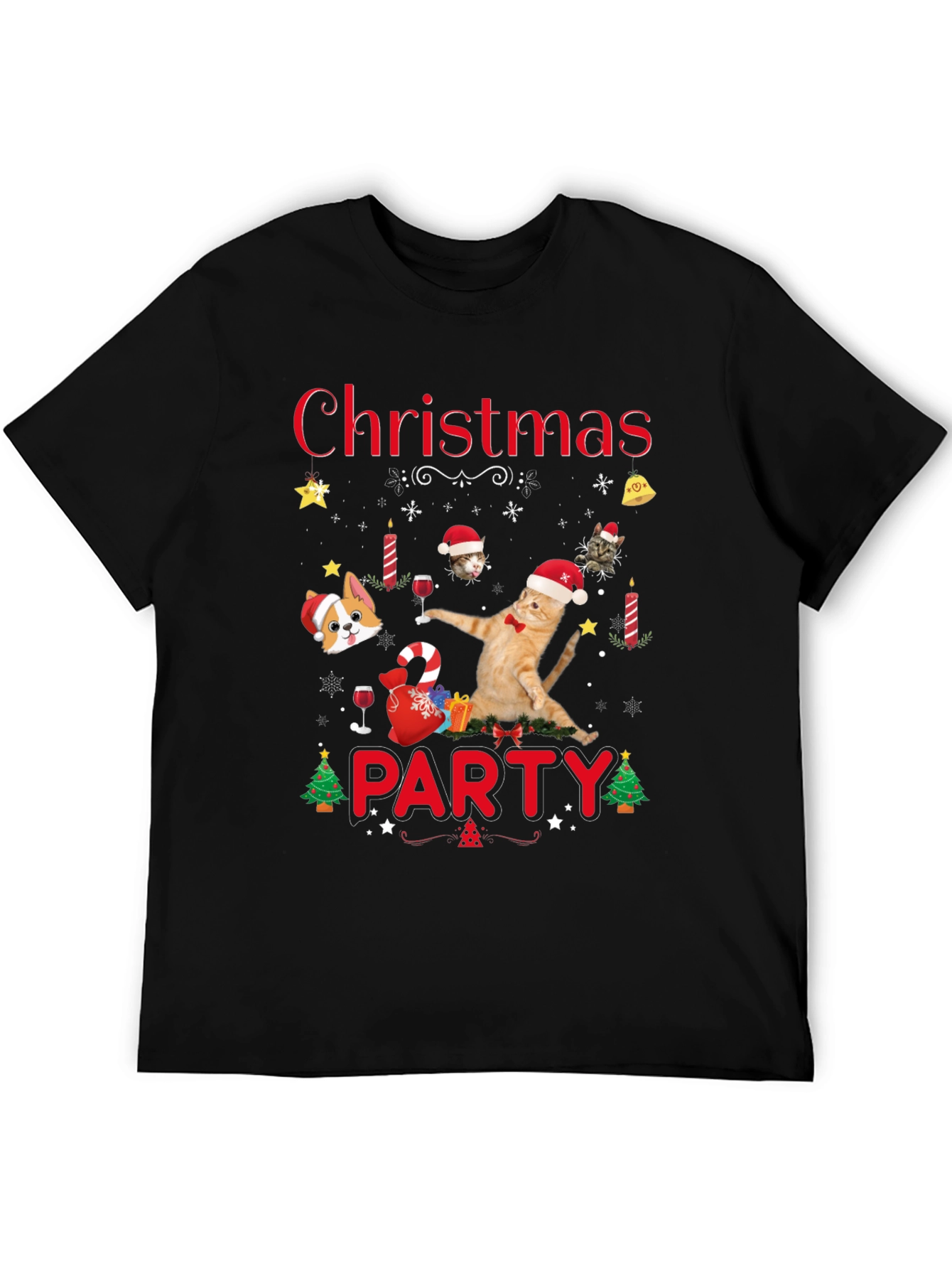 Christmas Party Cat T-Shirt