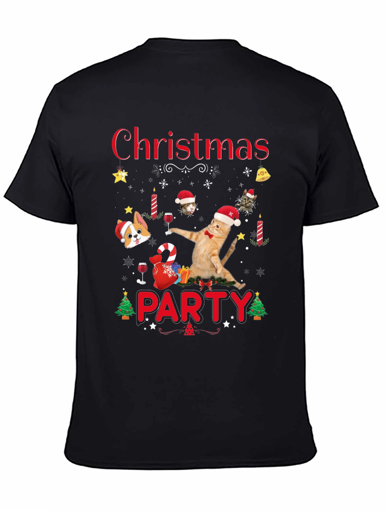 Christmas Party Cat T-Shirt