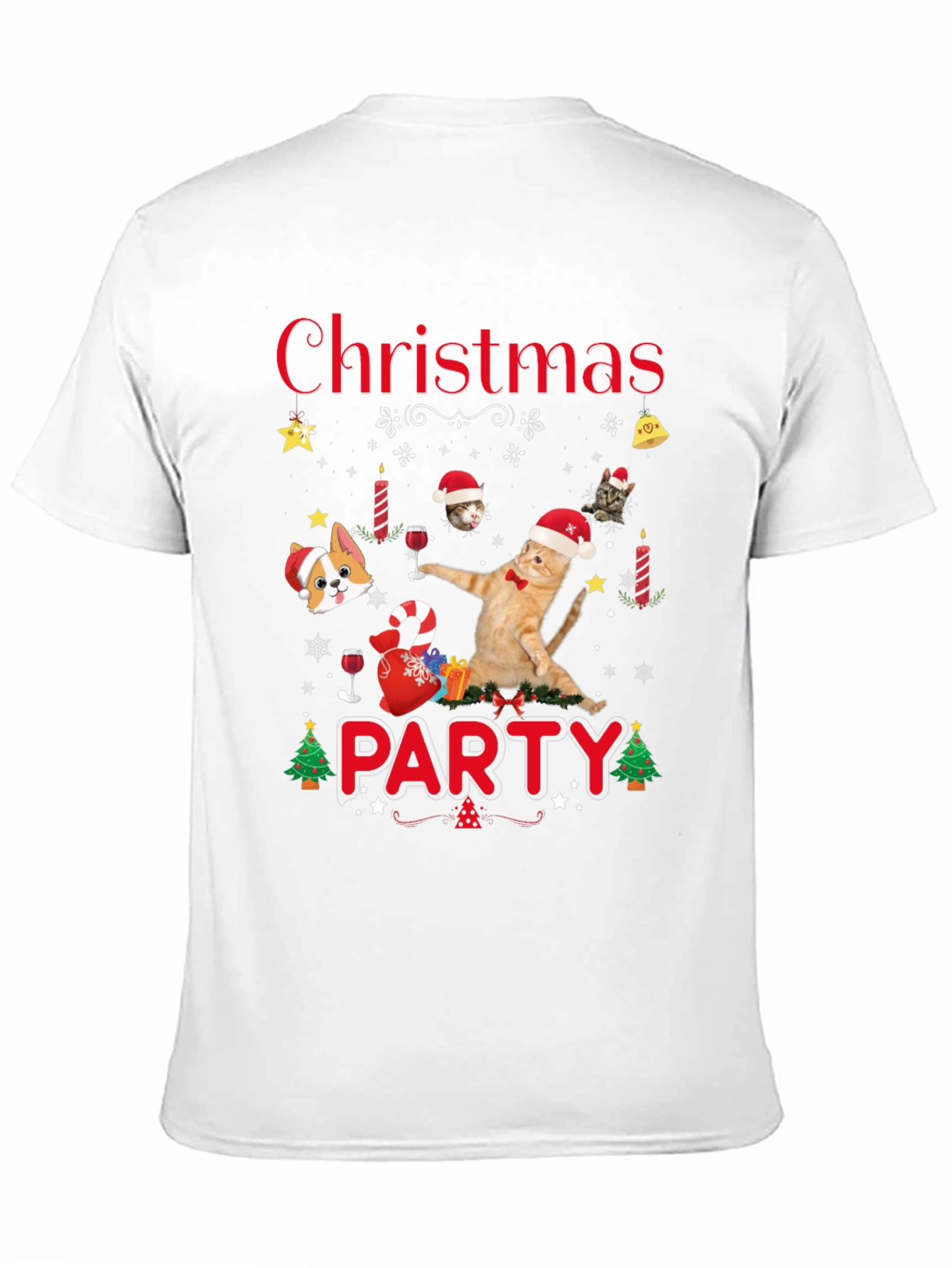 Christmas Party Cat T-Shirt