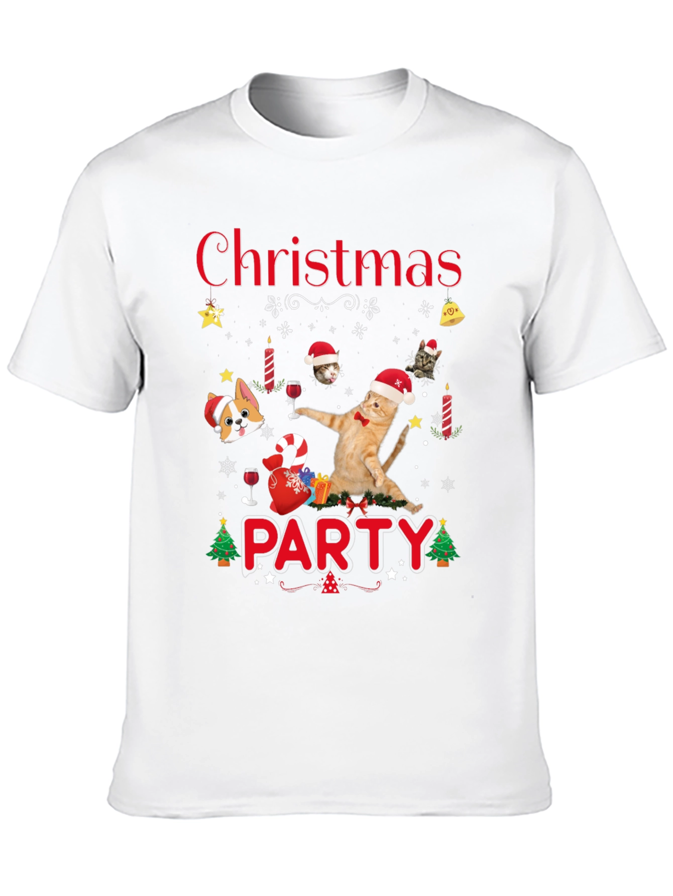 Christmas Party Cat T-Shirt