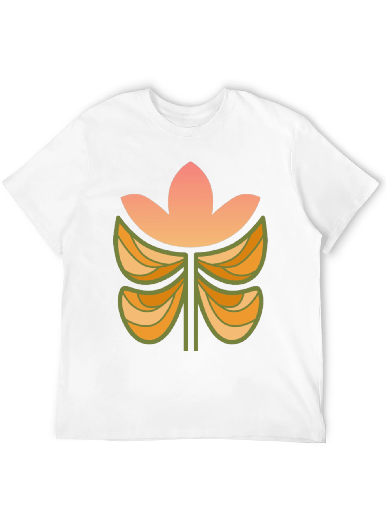 Retro Floral Black T-Shirt
