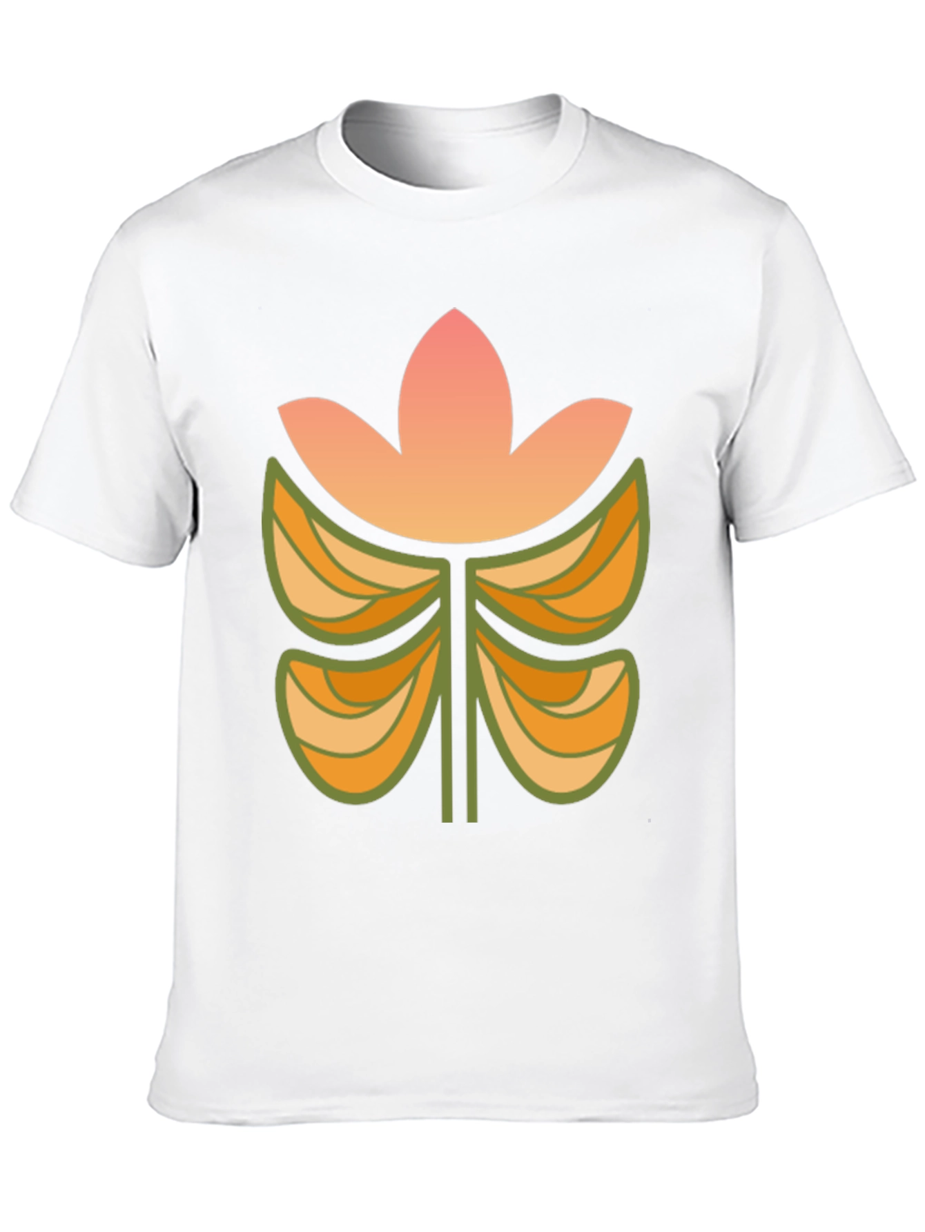 Retro Floral Black T-Shirt