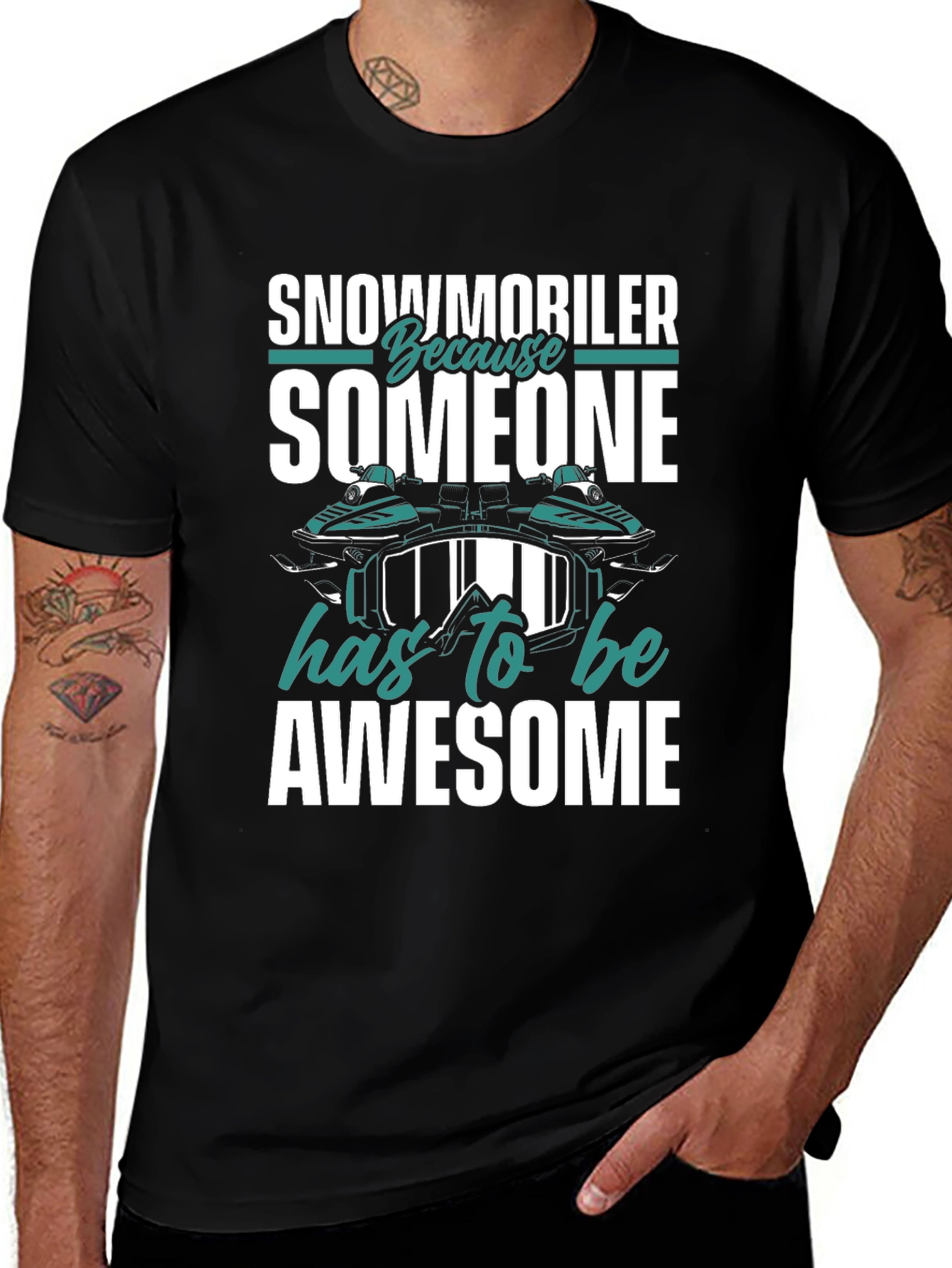 Snowmobiler Awesome Graphic Tee