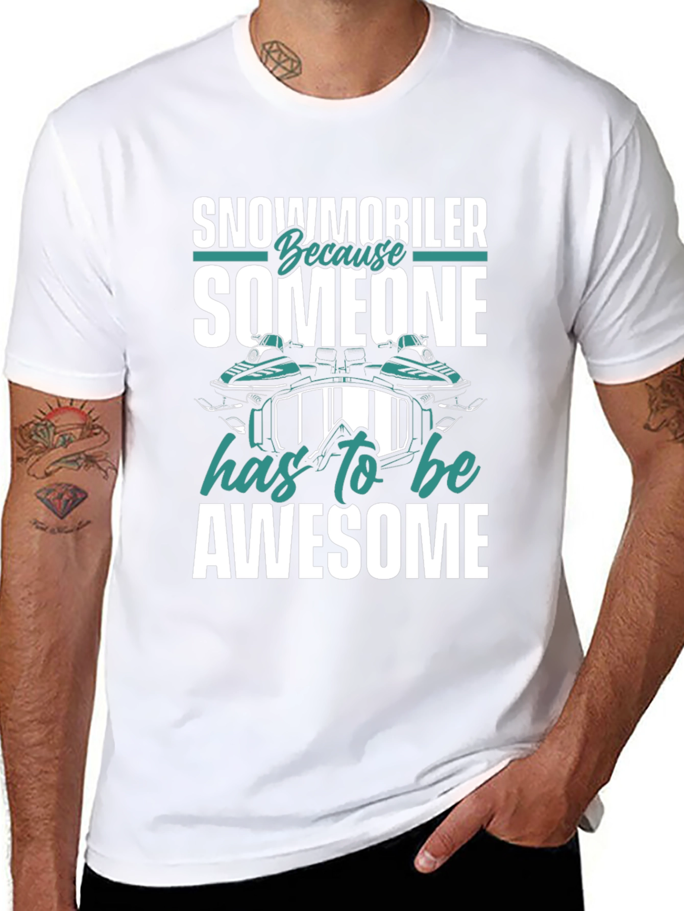 Snowmobiler Awesome Graphic Tee