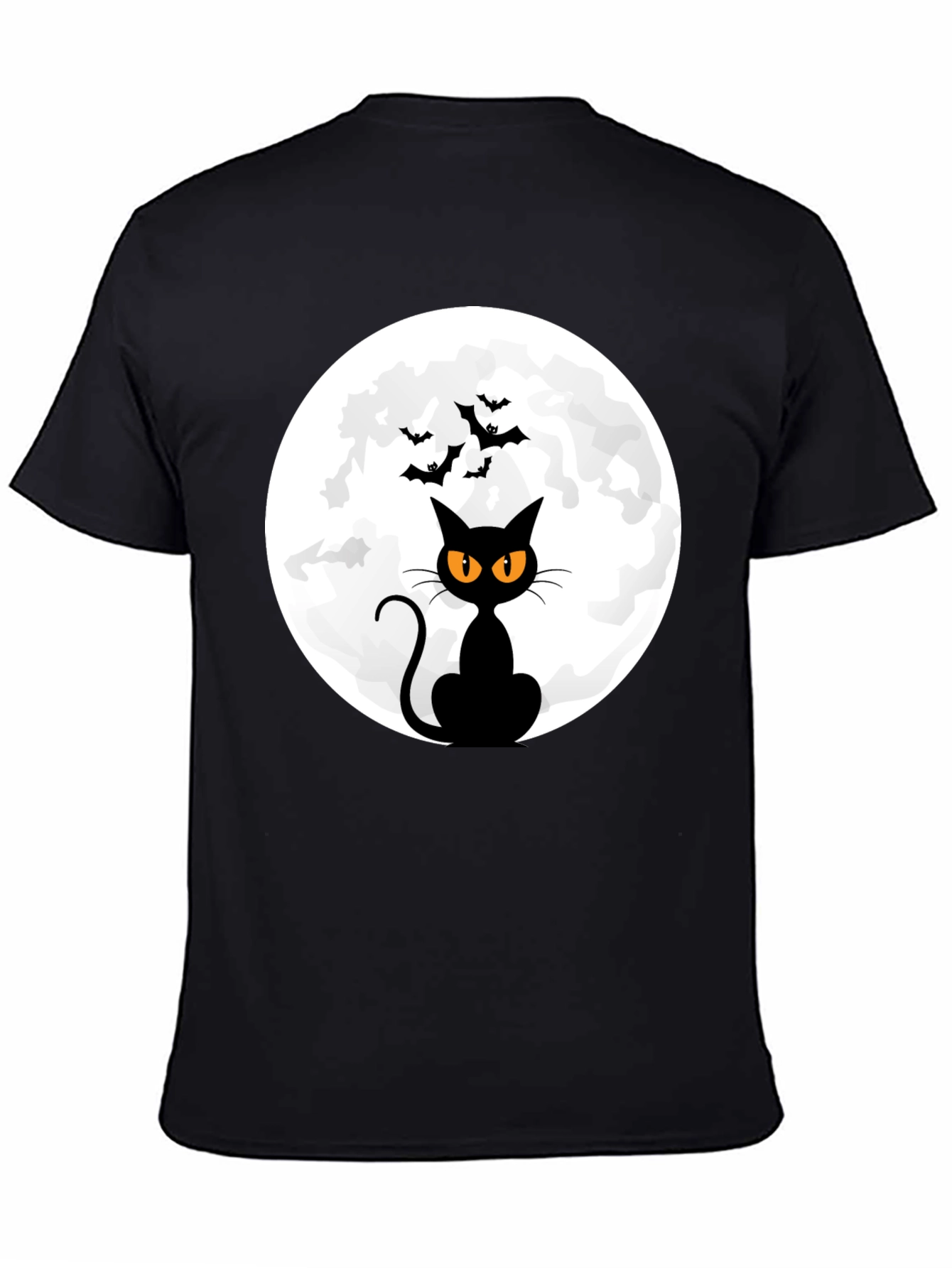 Halloween Black Cat Moon T-Shirt
