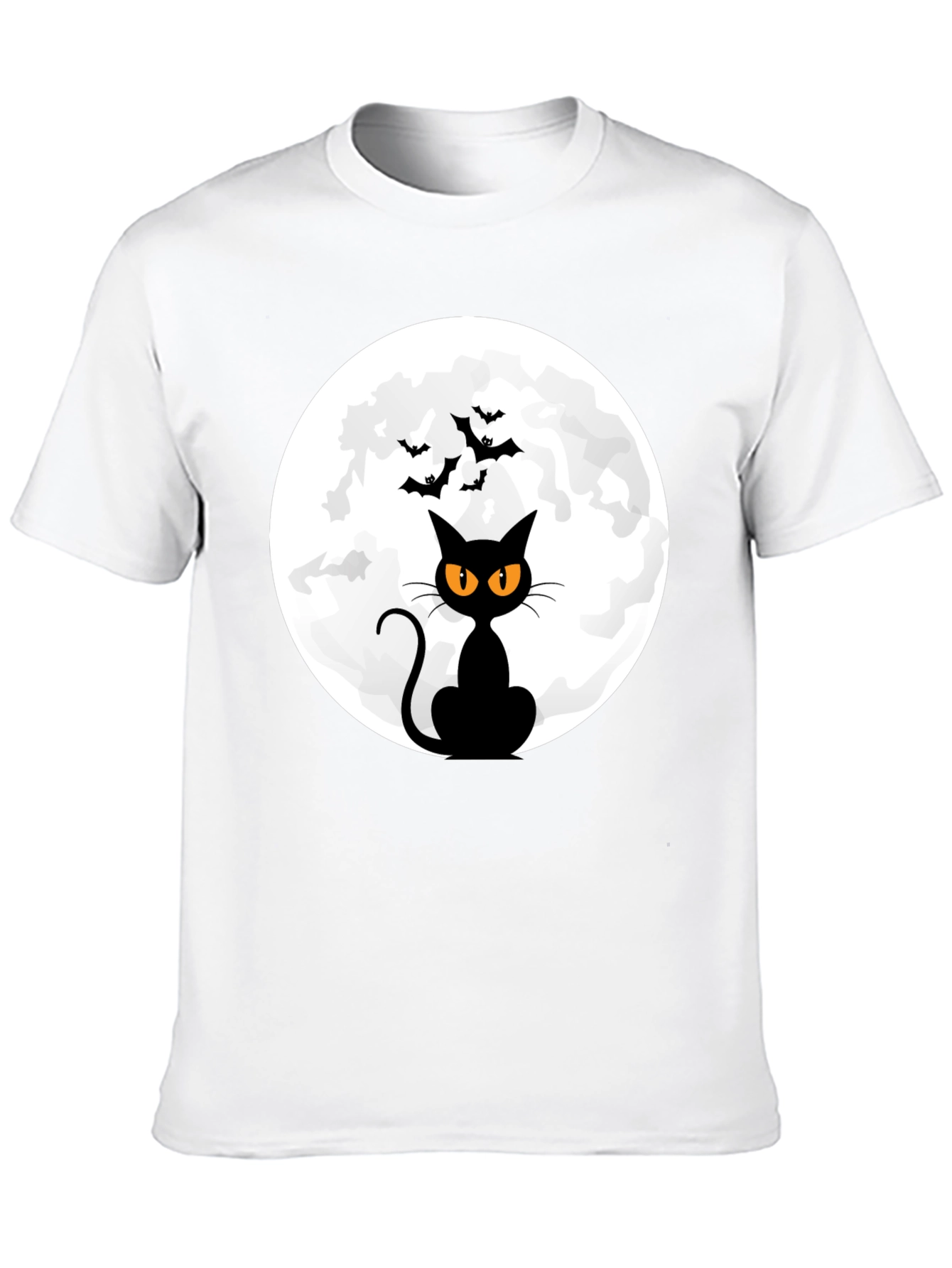 Halloween Black Cat Moon T-Shirt