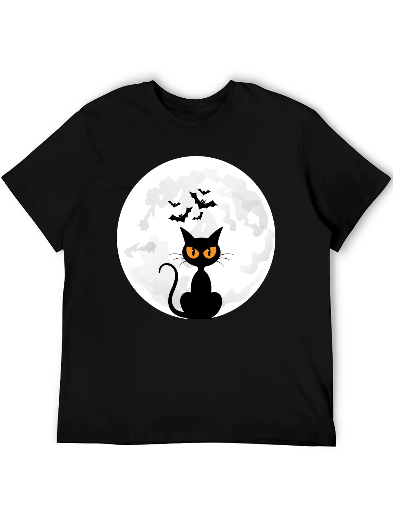 Halloween Black Cat Moon T-Shirt