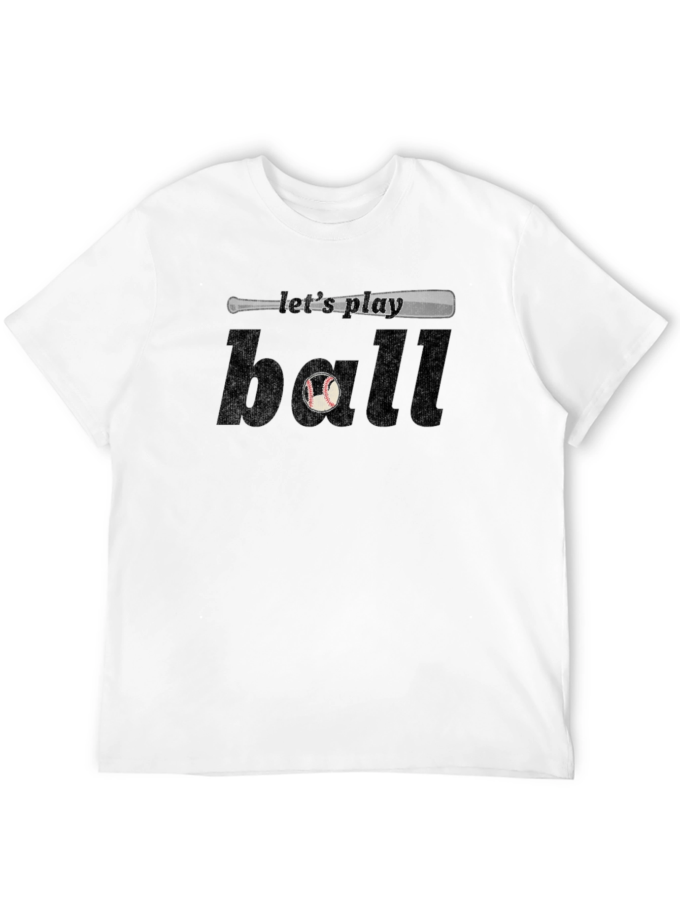 Lets Play Ball Graphic Tee - Baseball T-Shirt
