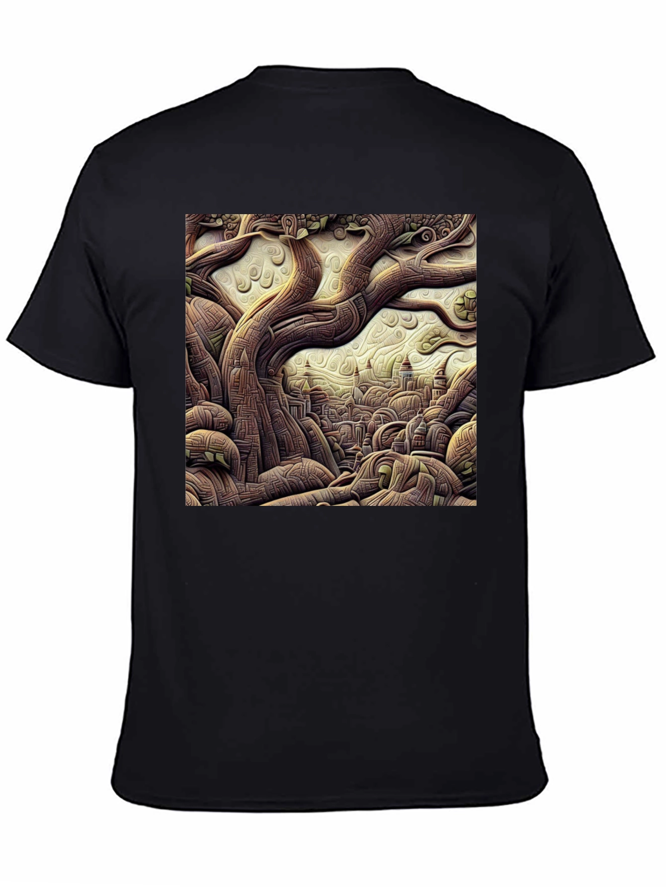 Artistic Tree of Life Black T-Shirt