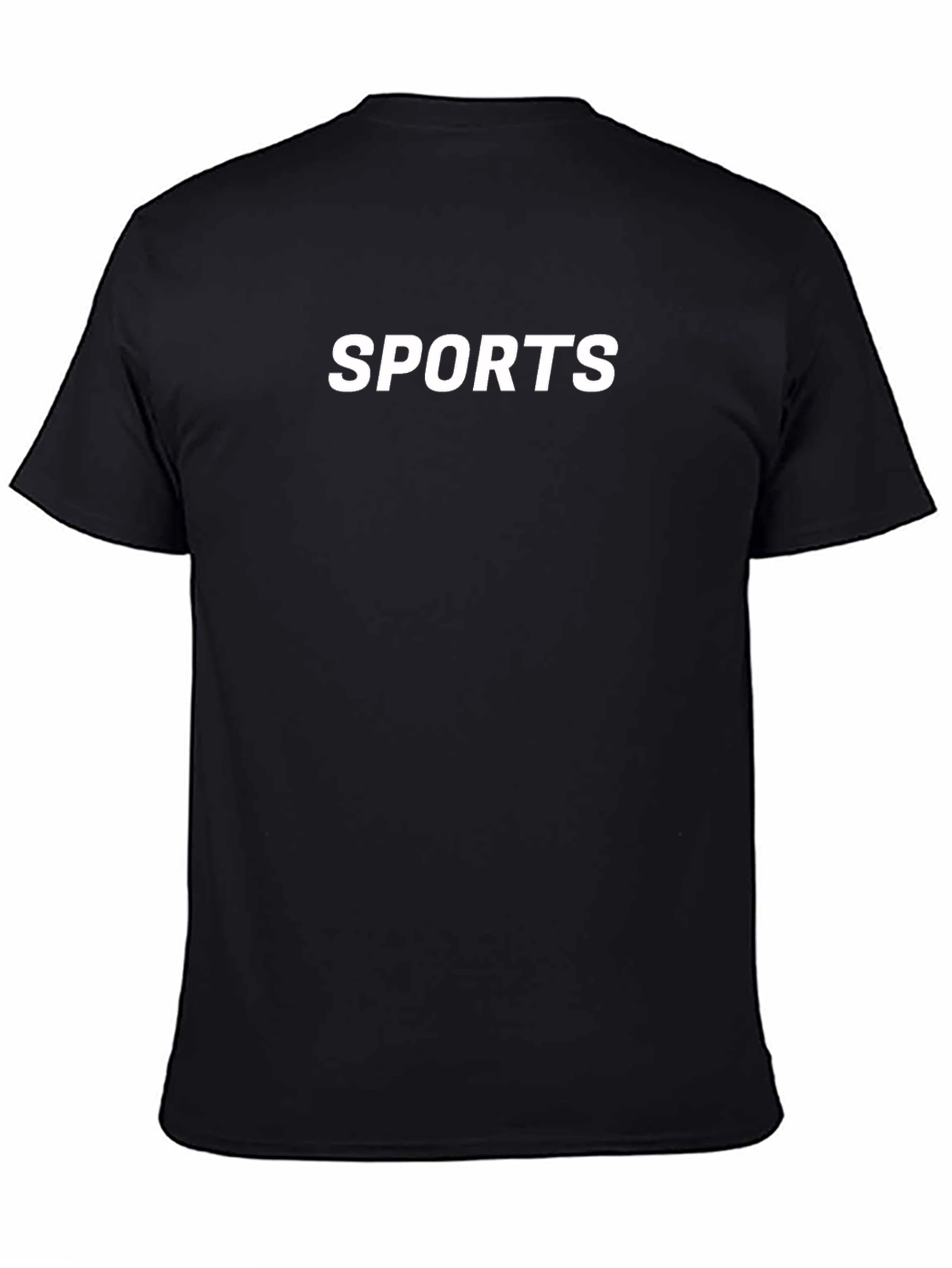 Mens Black SPORTS Graphic Tee
