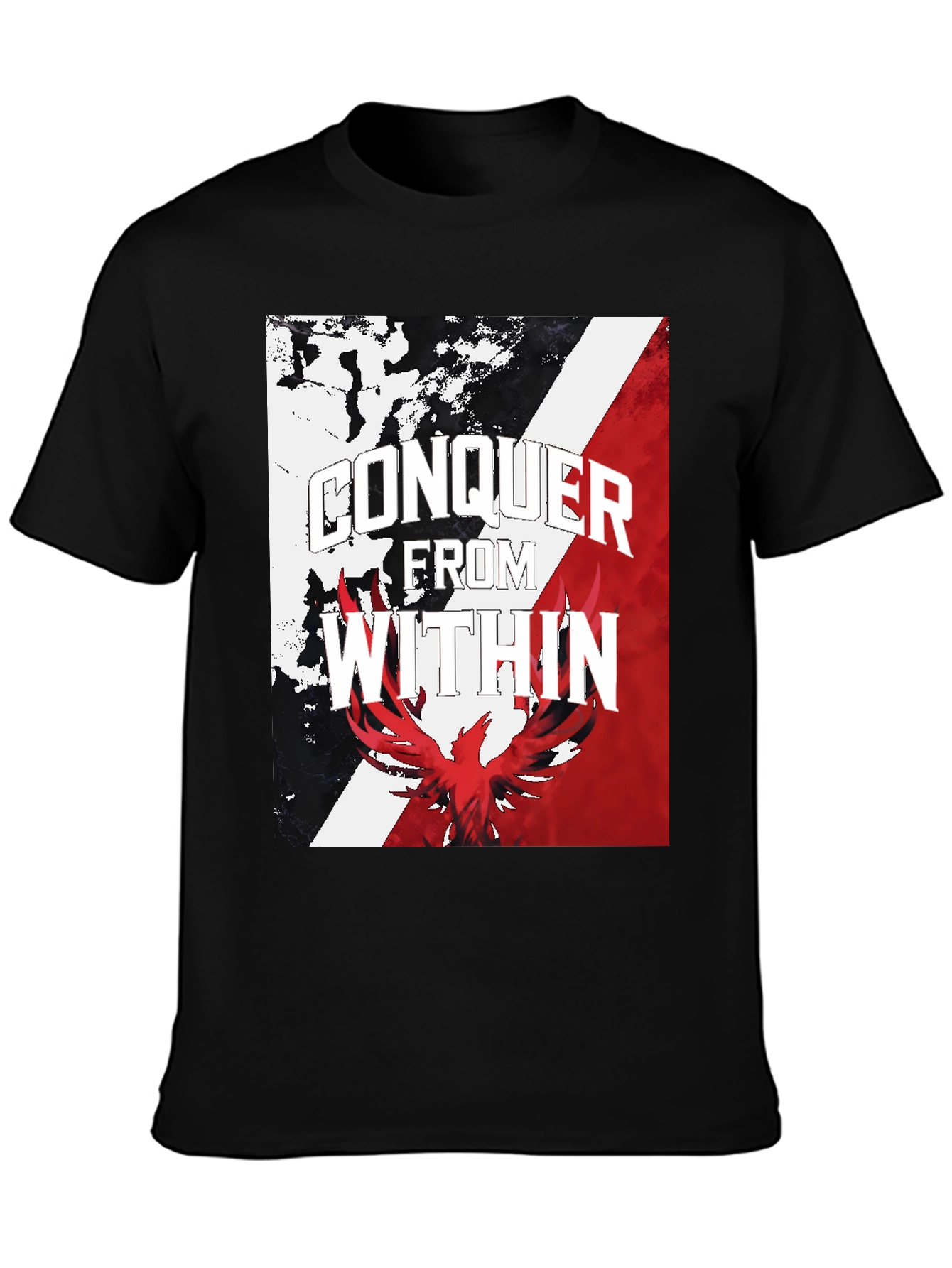 Conquer Within Graphic Tee - Black