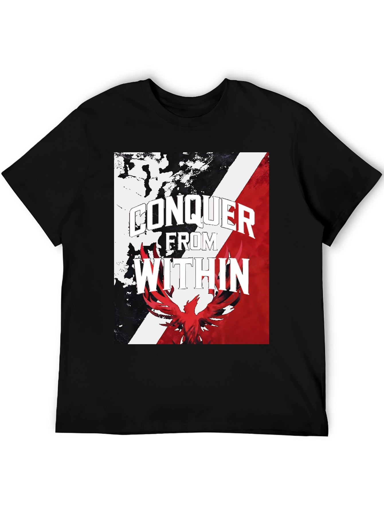 Conquer Within Graphic Tee - Black