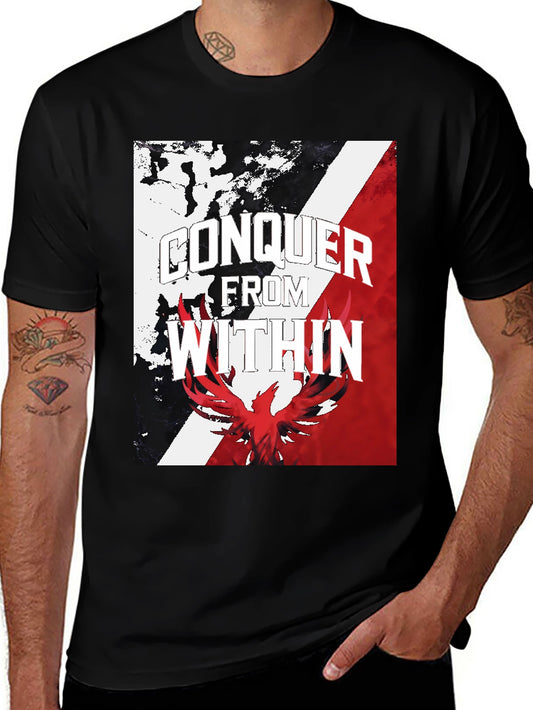 Conquer Within Graphic Tee - Black