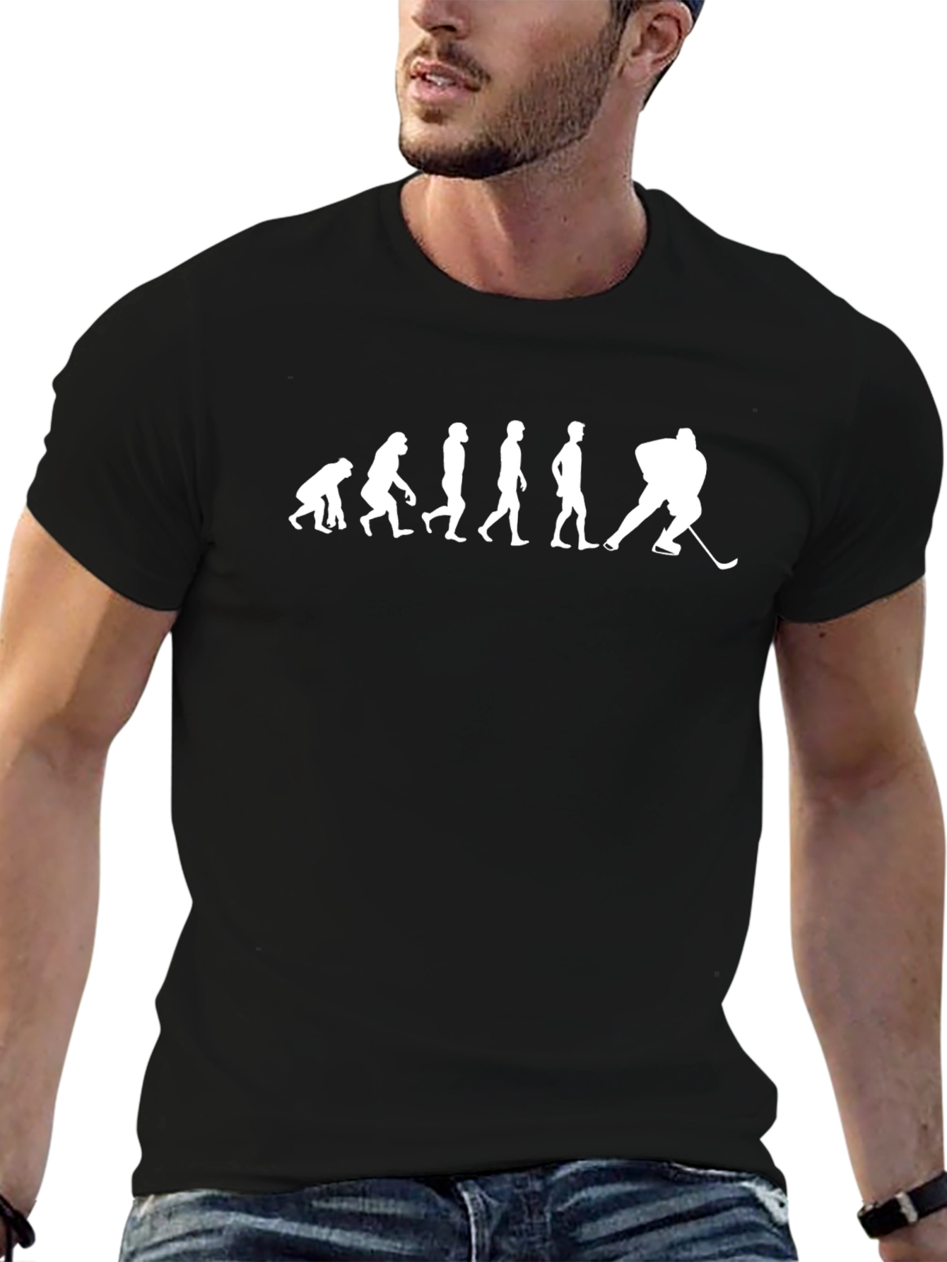 Evolution of Hockey T-Shirt - Black