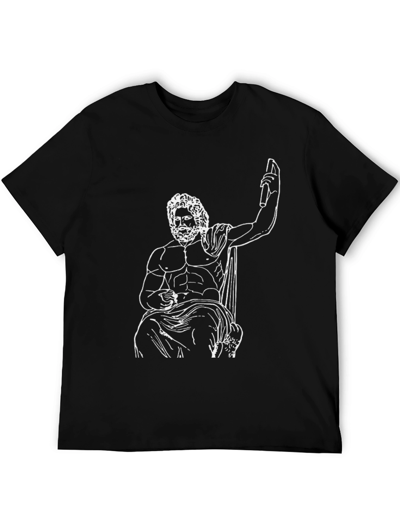 Zeus Graphic Tee - Classic Black Cotton Shirt