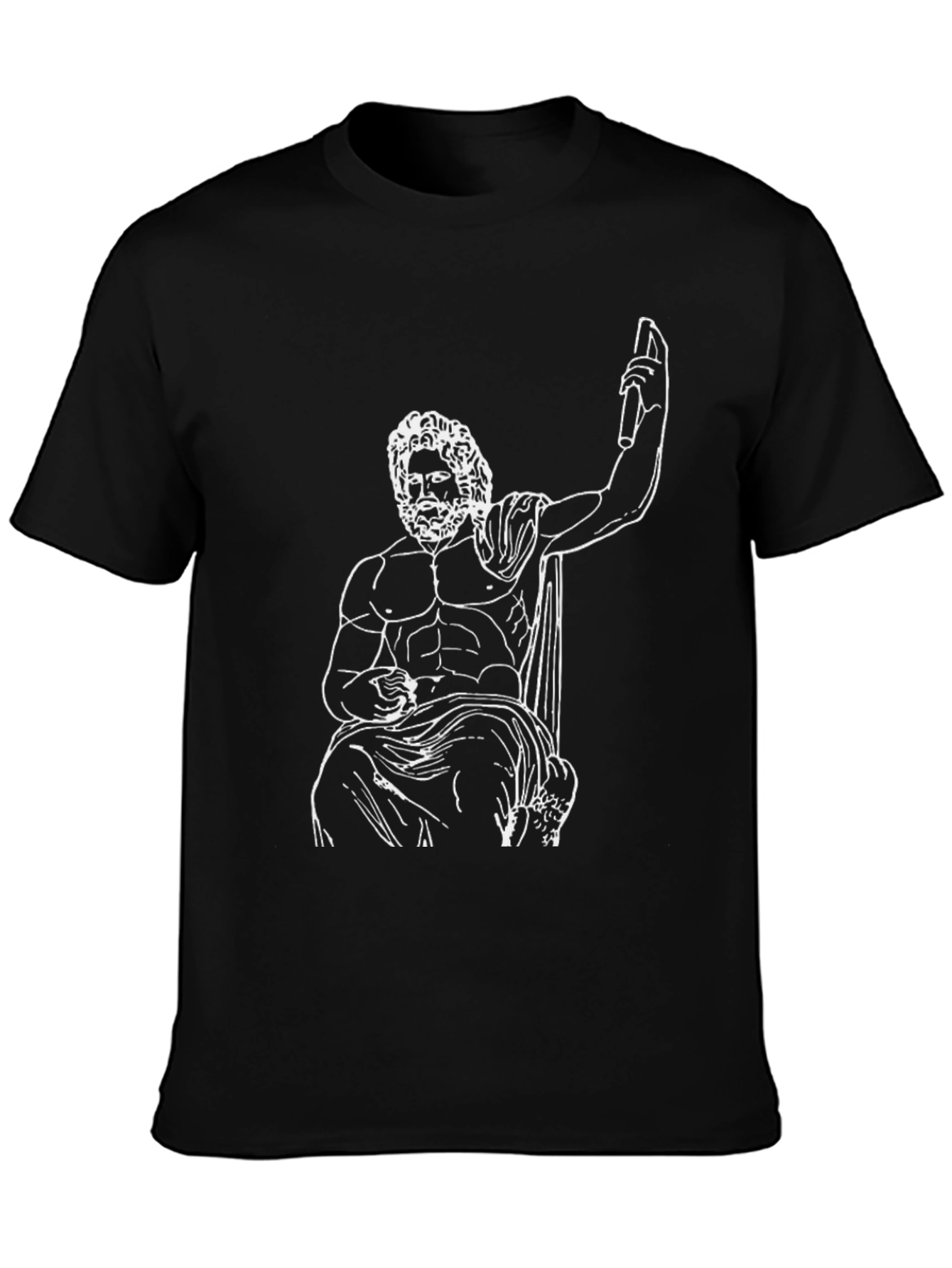 Zeus Graphic Tee - Classic Black Cotton Shirt