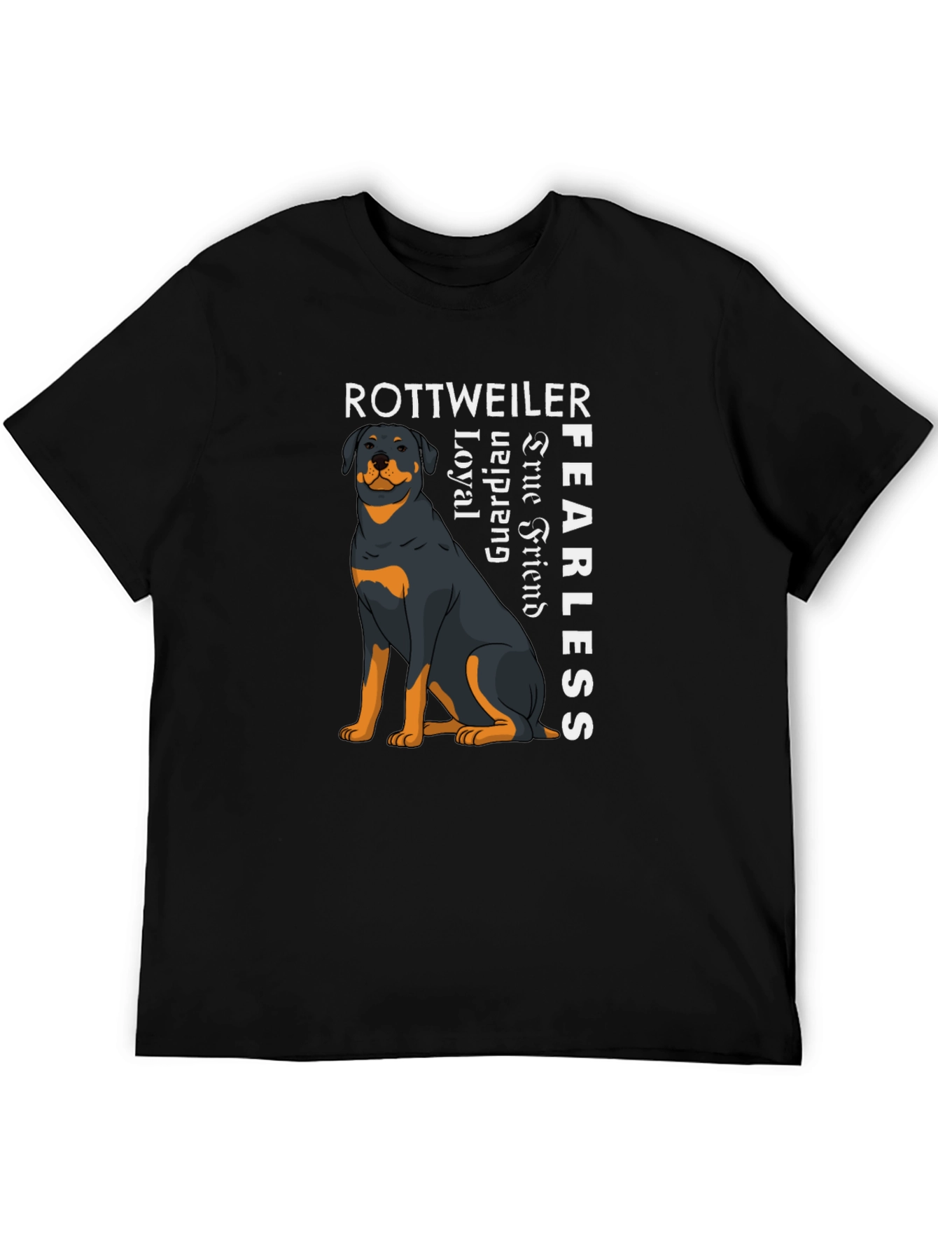 Rottweiler Dog Graphic T-Shirt - Loyal Fearless Tee