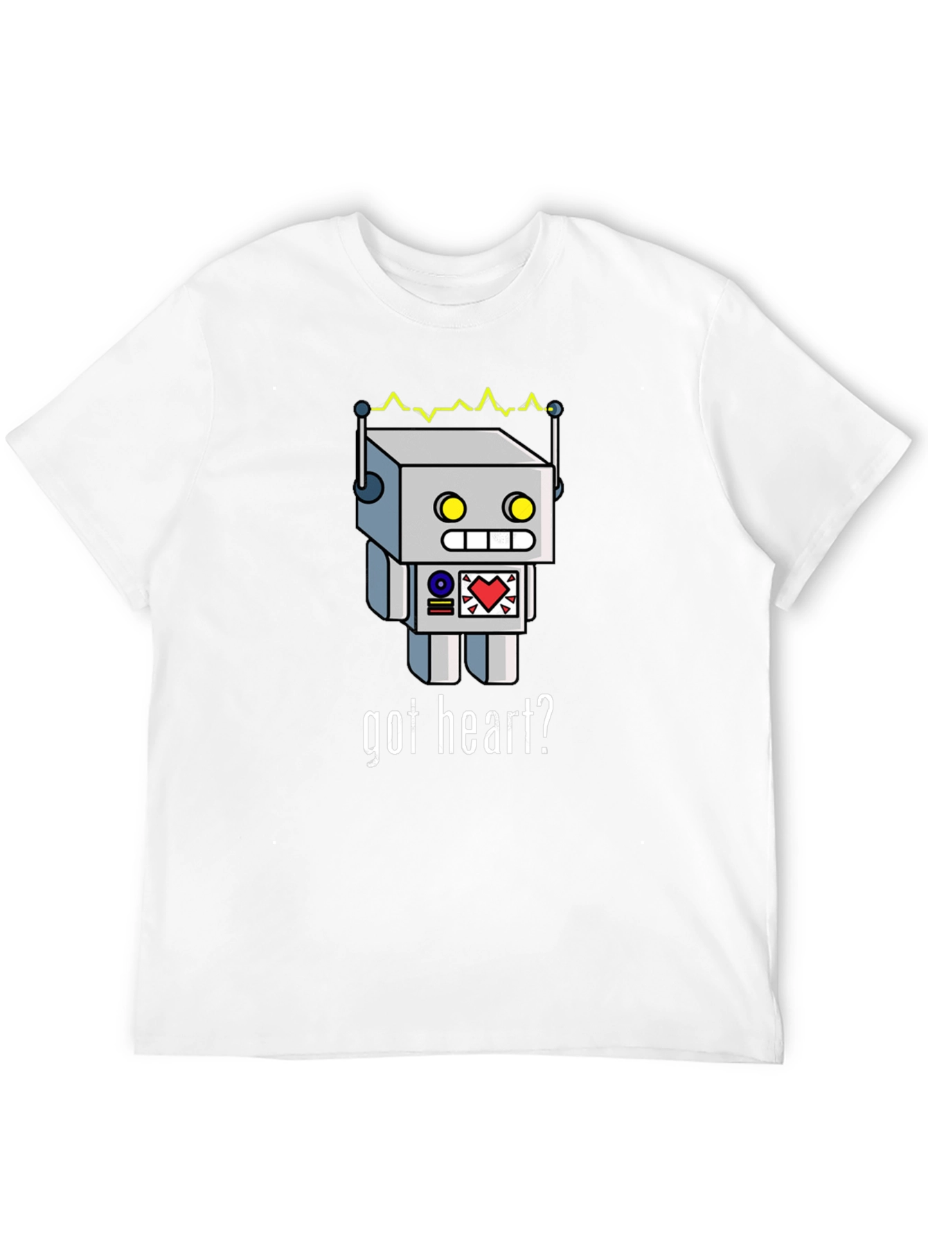Got Heart? Robot Graphic Black T-Shirt