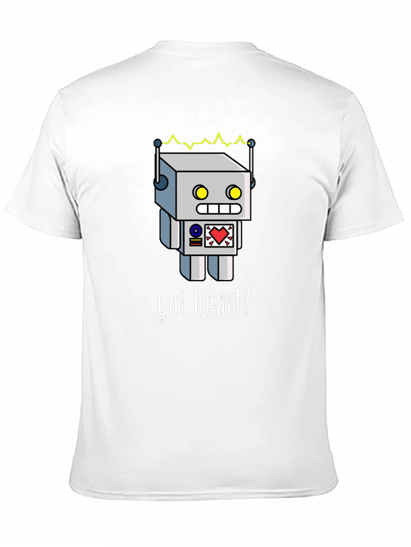 Got Heart? Robot Graphic Black T-Shirt