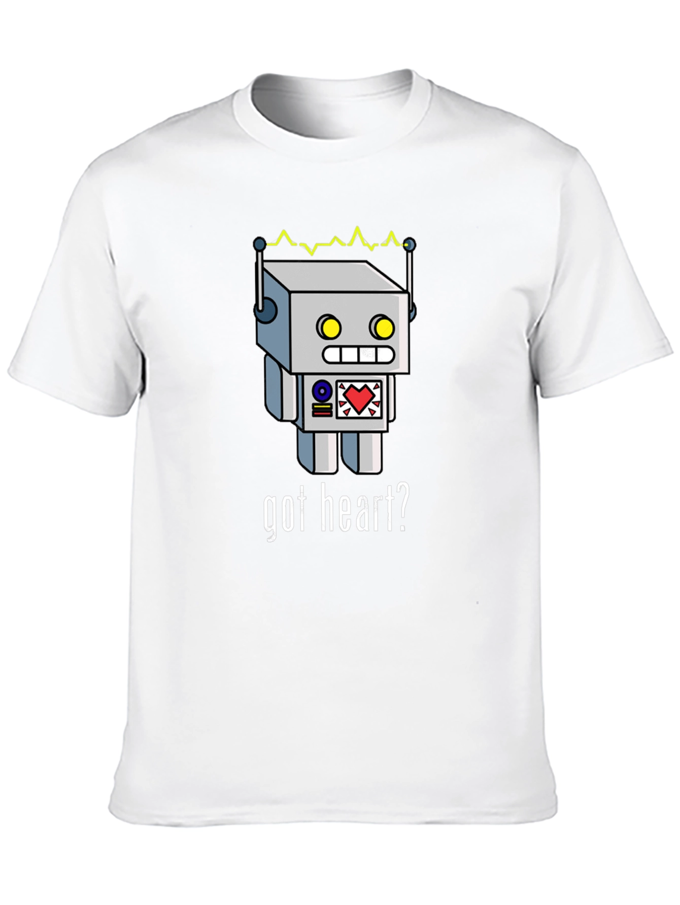 Got Heart? Robot Graphic Black T-Shirt