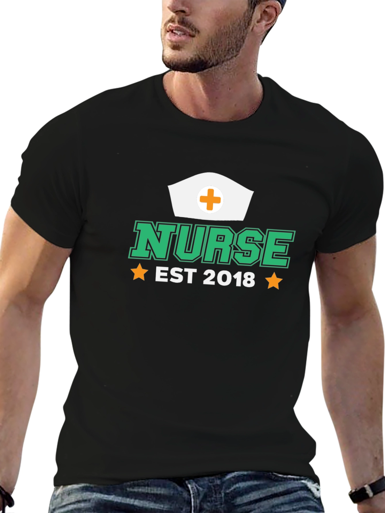 Nurse EST 2018 Black T-Shirt
