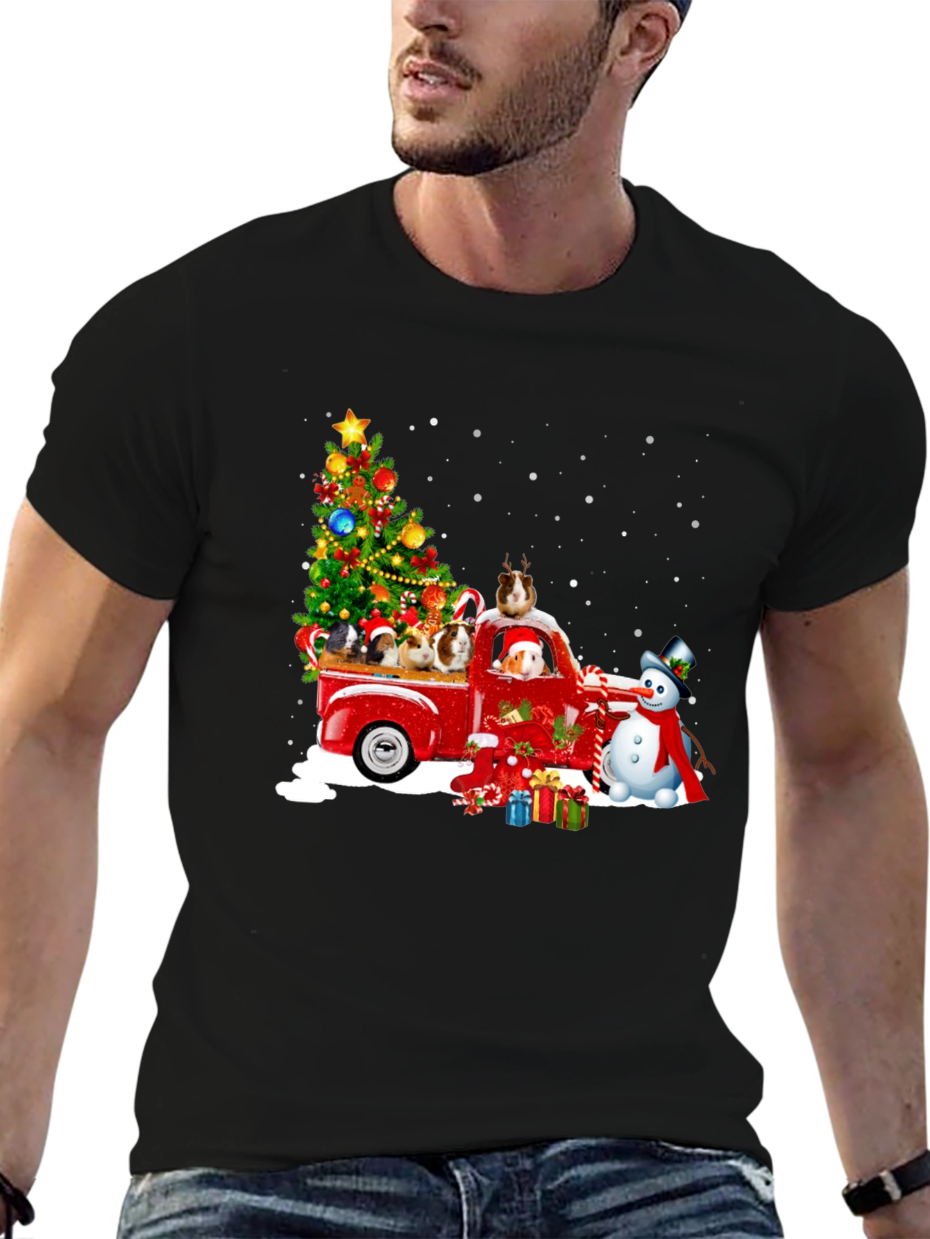 Festive Guinea Pig Christmas T-Shirt