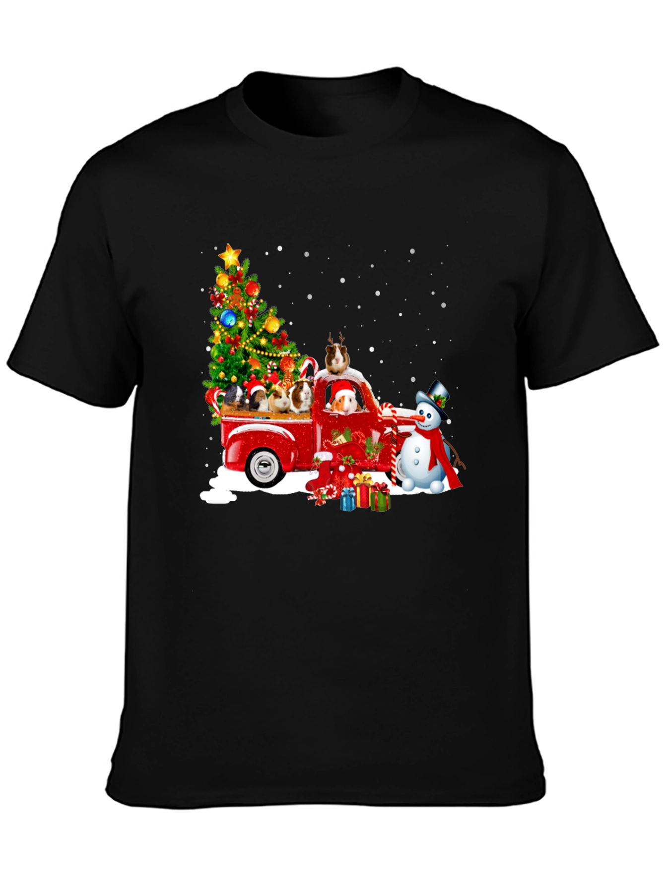 Festive Guinea Pig Christmas T-Shirt